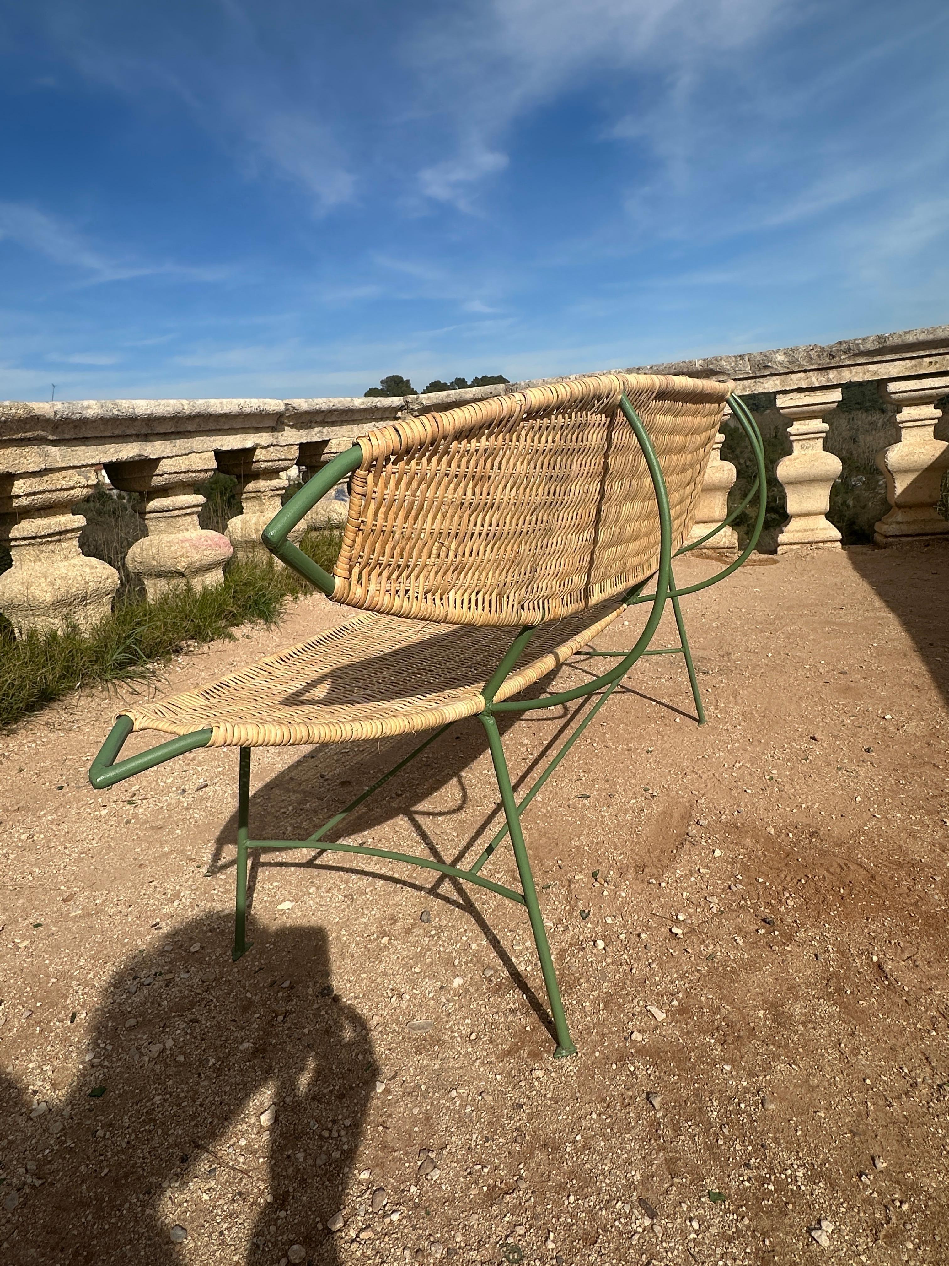 ensemble de 4 fauteuils et d'un banc des années 1950 en vente 4