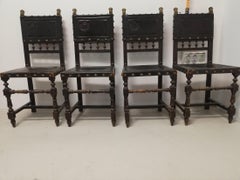 Set of 4 Armchairs from the 19th Century in Rennaisance Louis XVIII Style