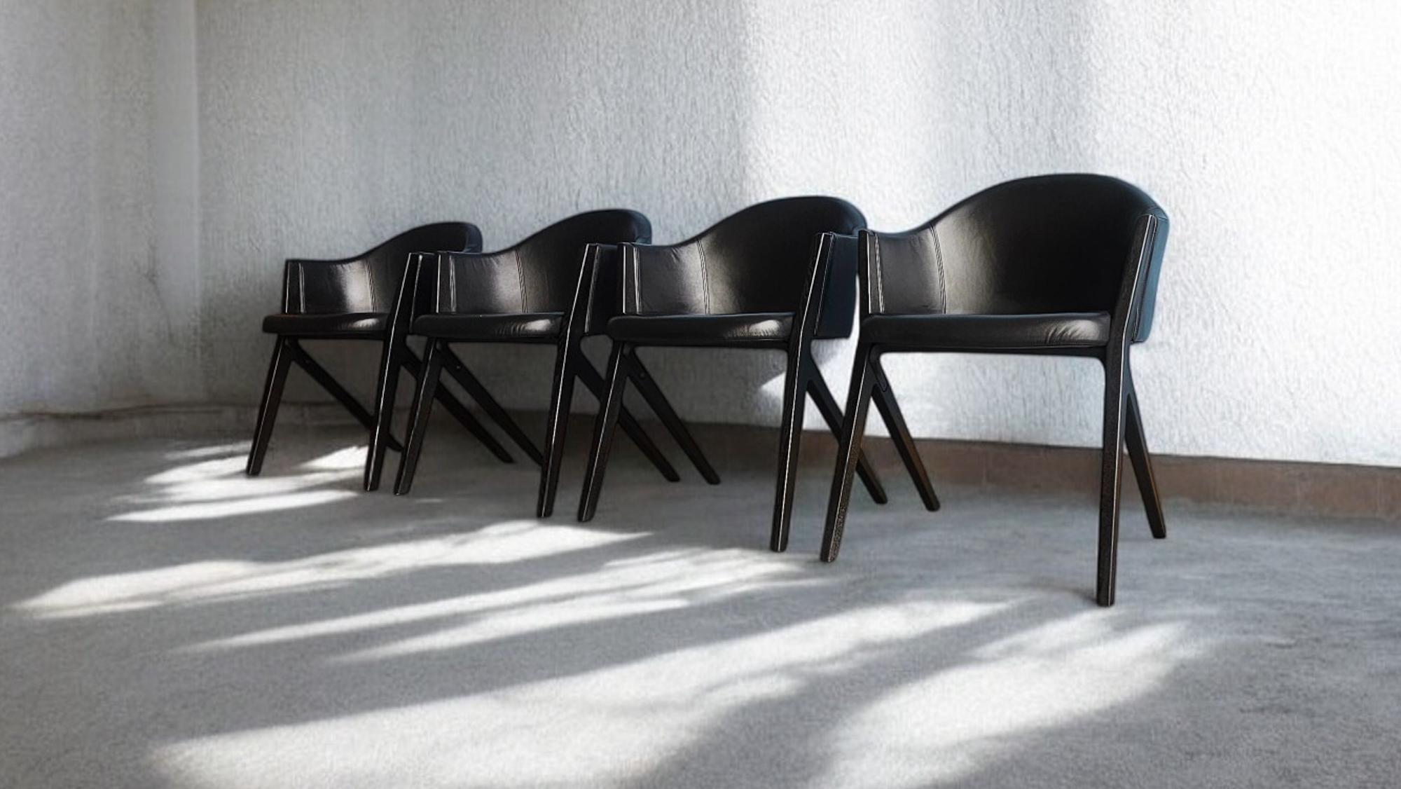 Modern Set of 4 Armchairs M10 designed by Patrick Norguet for Cassina