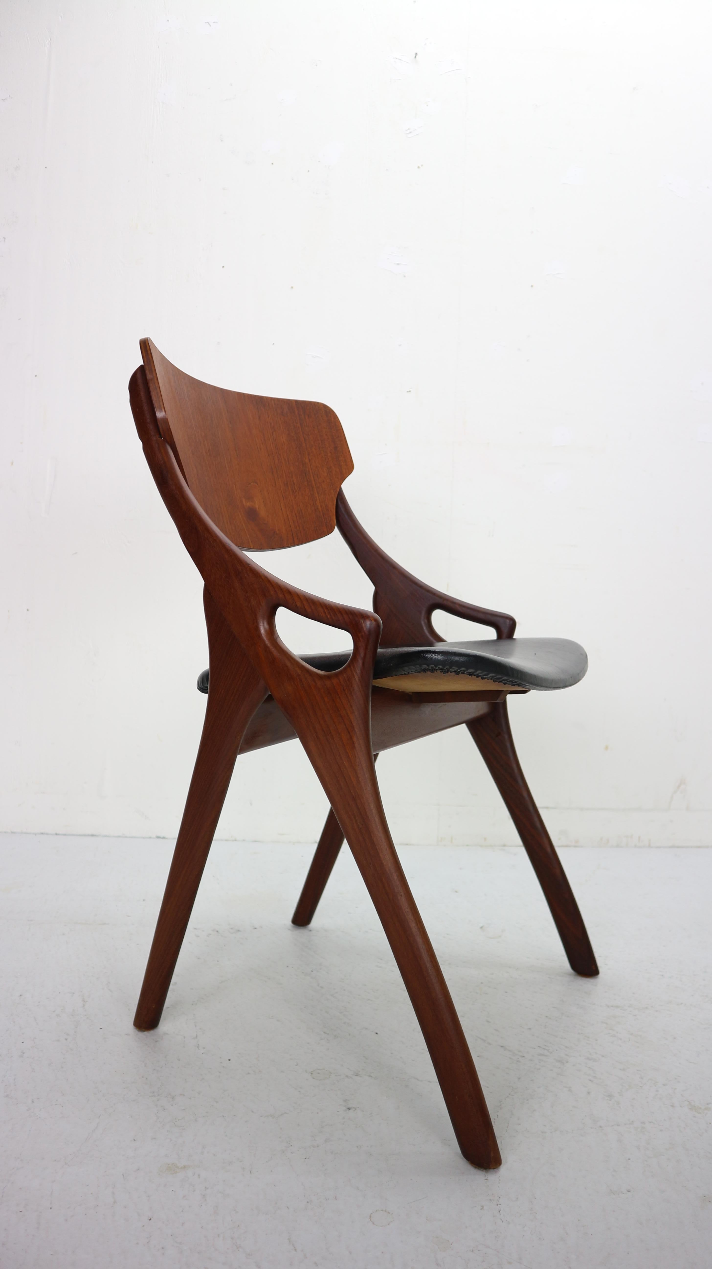 Set of 4 Arne Hovmand Olsen for Mogens Kold Dining Room Chairs, 1960s Denmark 3
