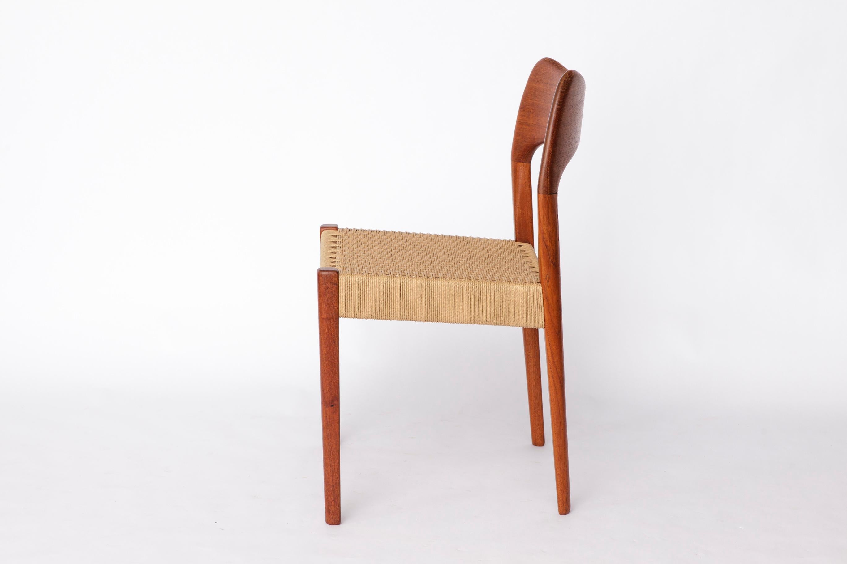 Set of 4 Arne Hovmand-Olsen Teak Dining Chairs for Mogens Kold, 1960s  Danish For Sale 1