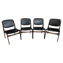 Set of 4 Arne Vodder Ella Chairs in Walnut, 1962