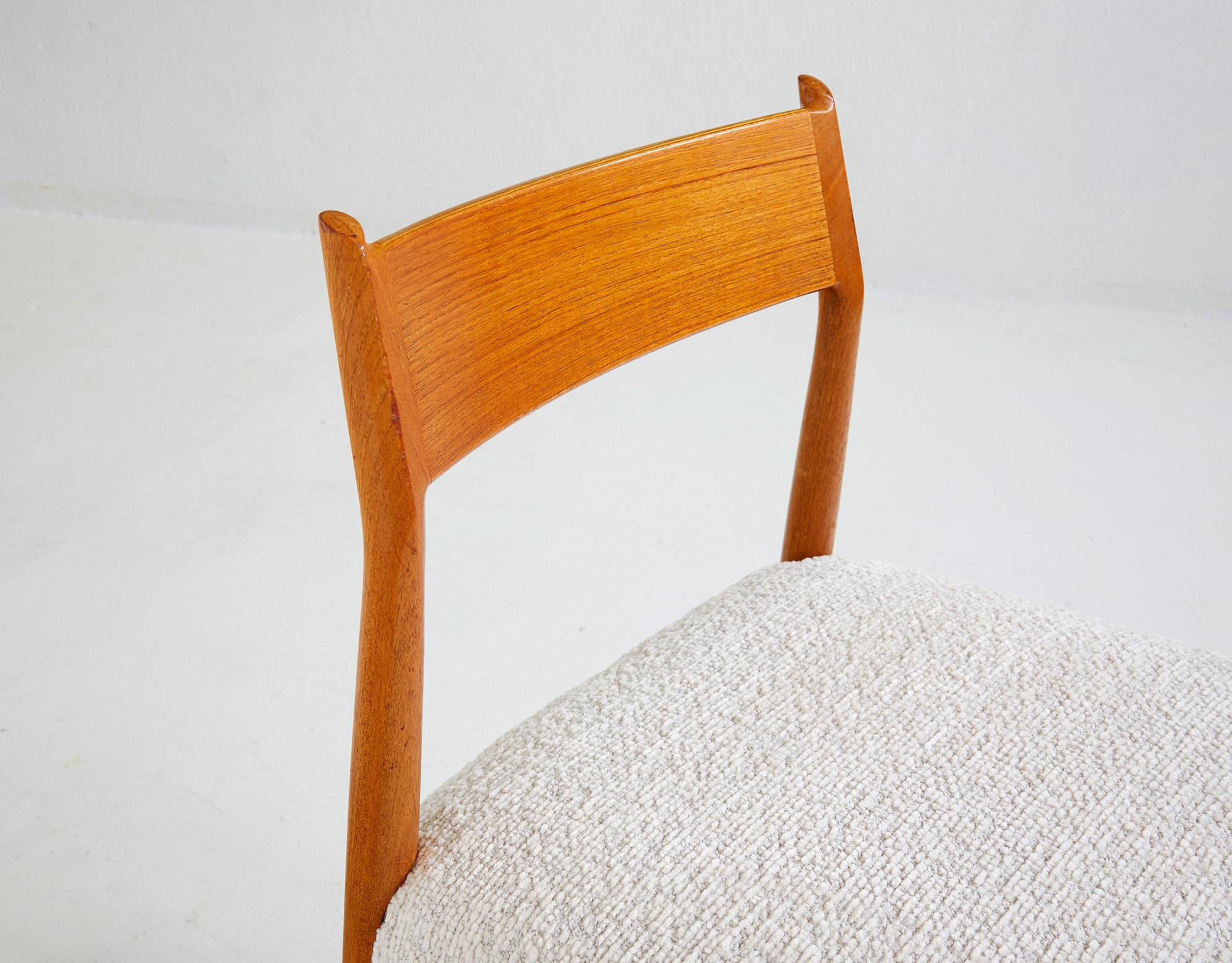 Set di 4 sedie da pranzo in teak Arne Vodder modello 418, Sibast Danimarca 1965 in vendita 1