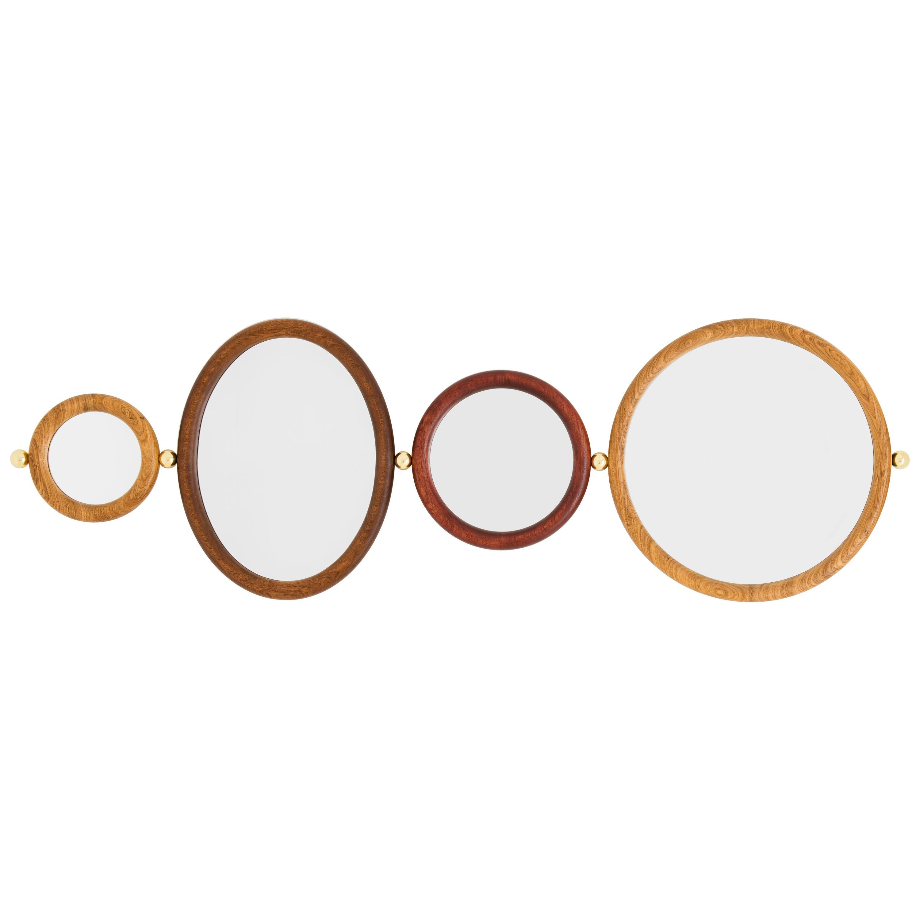 Ensemble de 4 miroirs Aro de Leandro Garcia, design contemporain brésilien