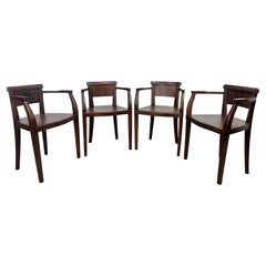 Set of 4 art deco armchairs