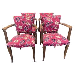 Set of 4 Art Deco bridge chairs