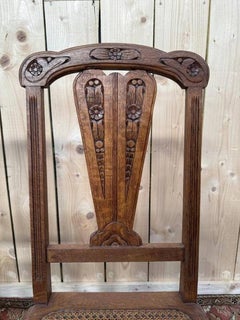 Set of 4 Art Deco caned chairs