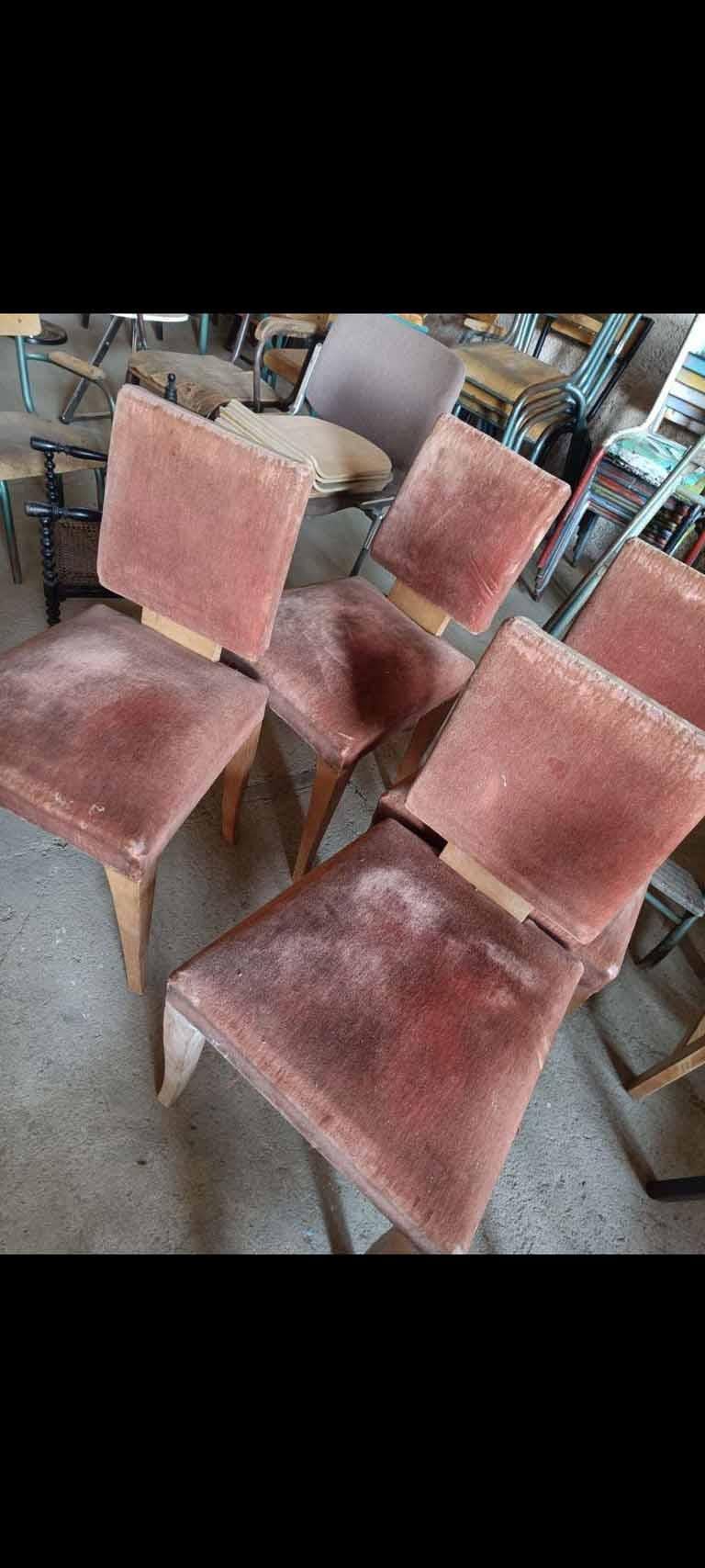 Français Ensemble de 4 chaises art déco circa 1930 en vente