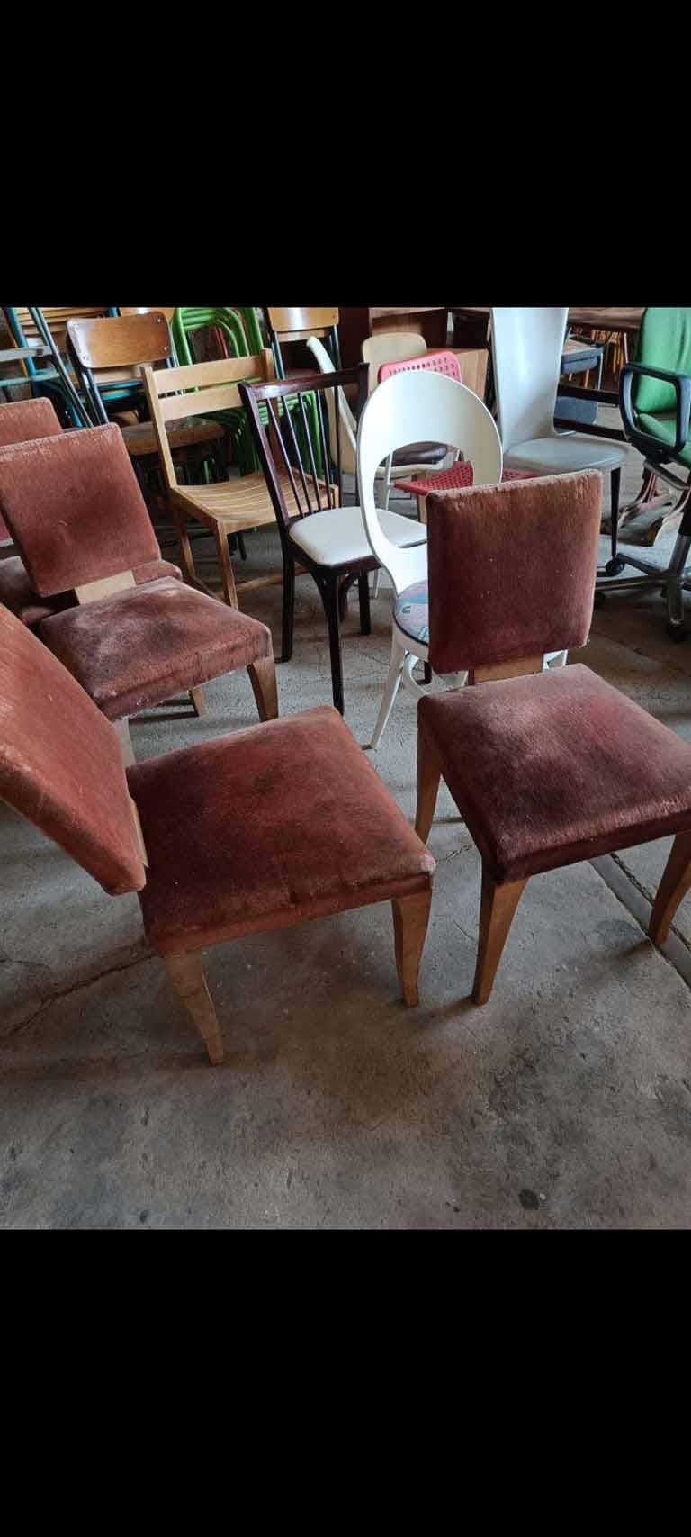 Ensemble de 4 chaises art déco circa 1930 Bon état - En vente à Mouscron, WHT