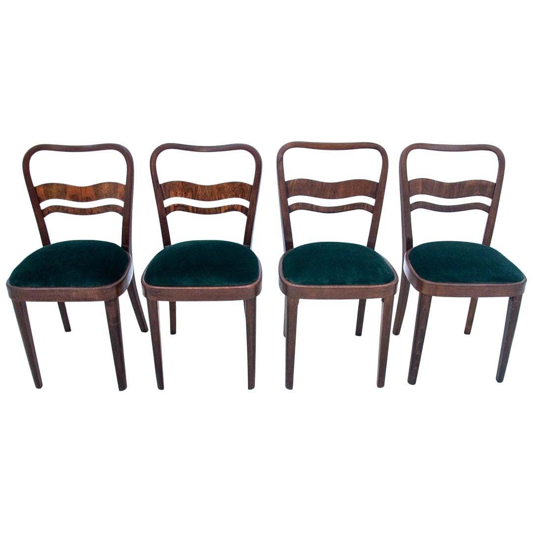 Set of 4 Art Deco Chairs, Poland, 1960s
