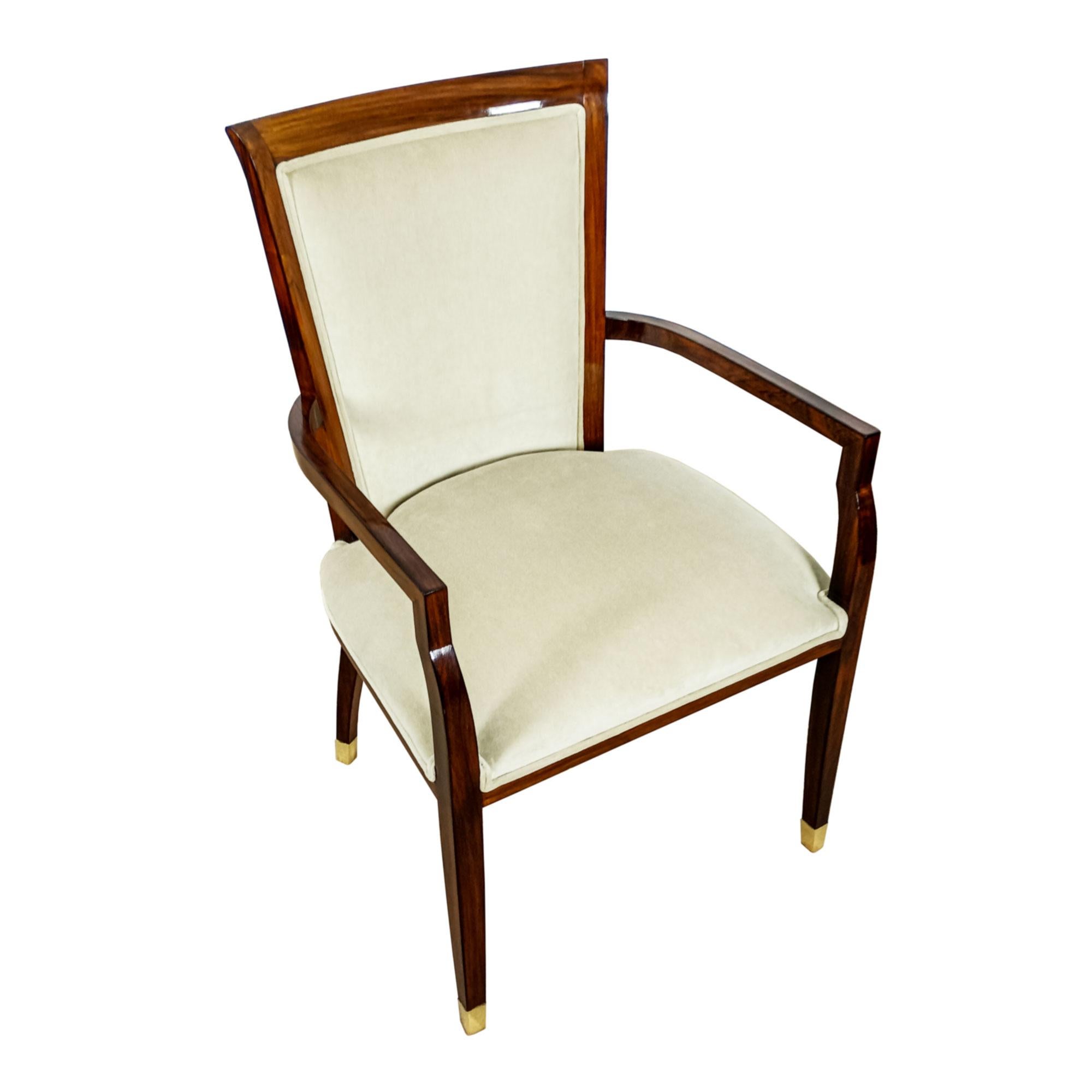 Milieu du XXe siècle Ensemble de 4 fauteuils de bureau ou de table Art Déco - France 1930 en vente