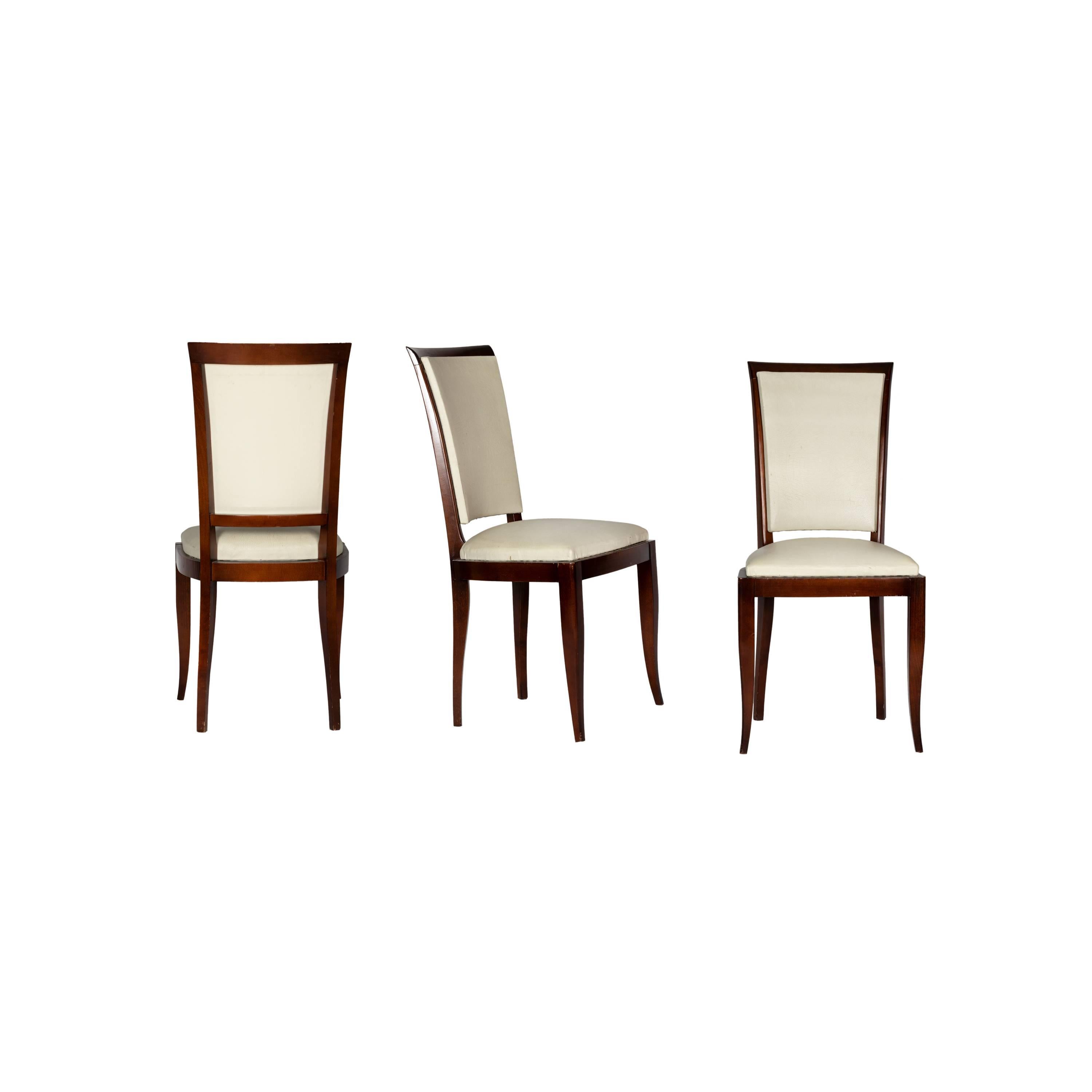 Set di 4 sedie da pranzo Art Deco, 20° secolo in vendita 5