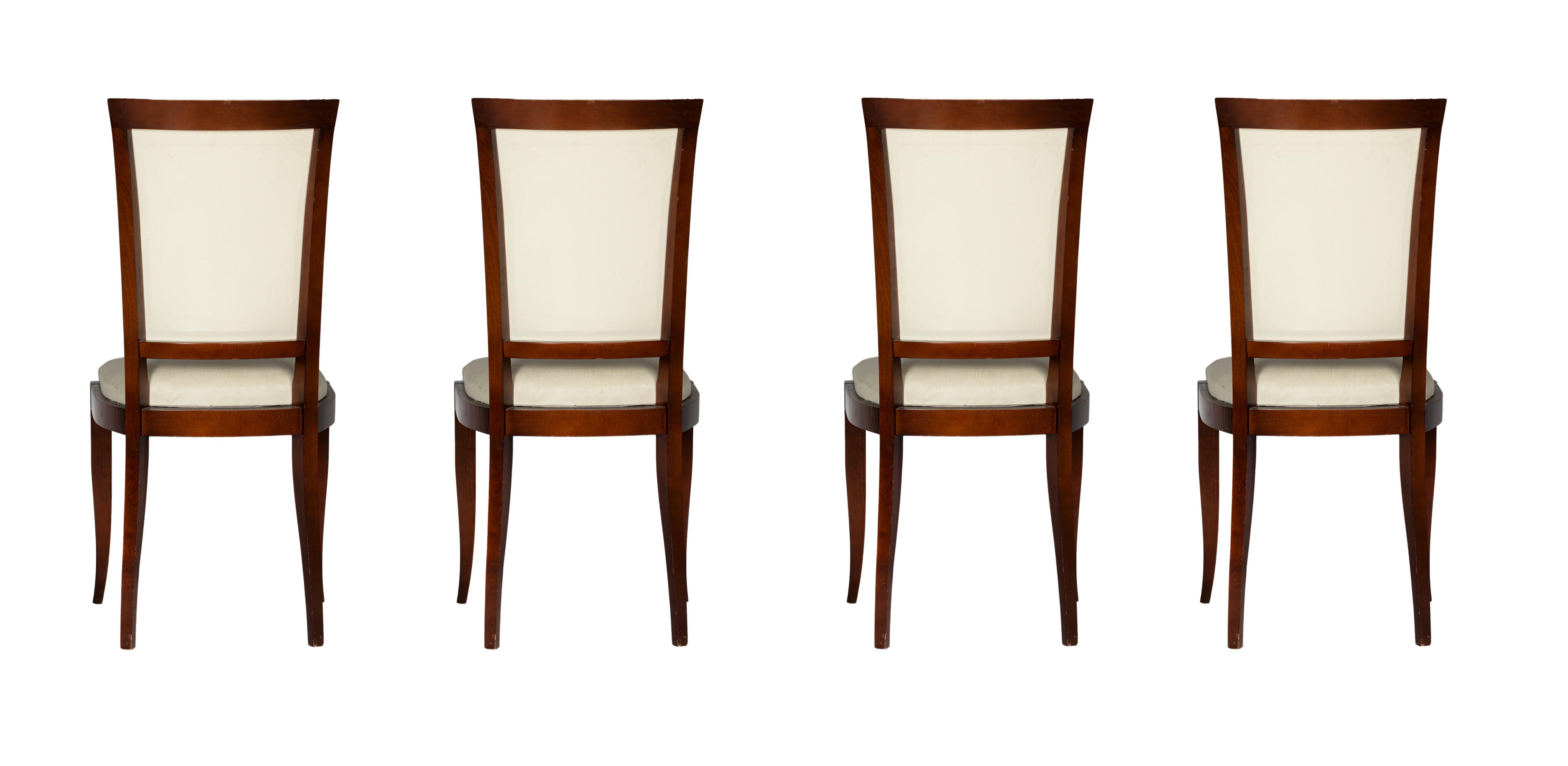 XX secolo Set di 4 sedie da pranzo Art Deco, 20° secolo in vendita