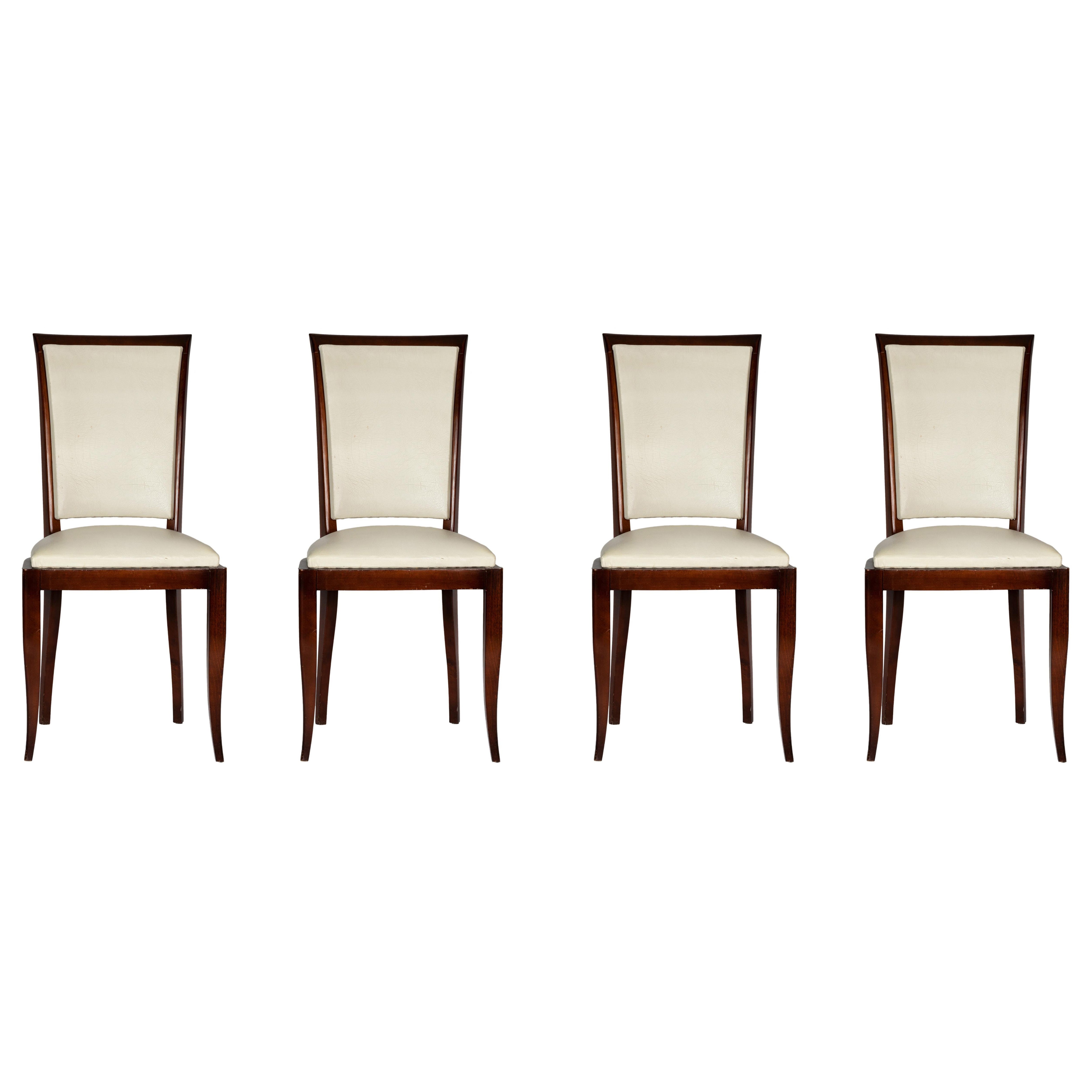 Set Of Four Dining Chairs, 20th Century, Art Deco