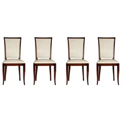 Ensemble de 4 chaises de salle à manger Art déco, 20ème siècle