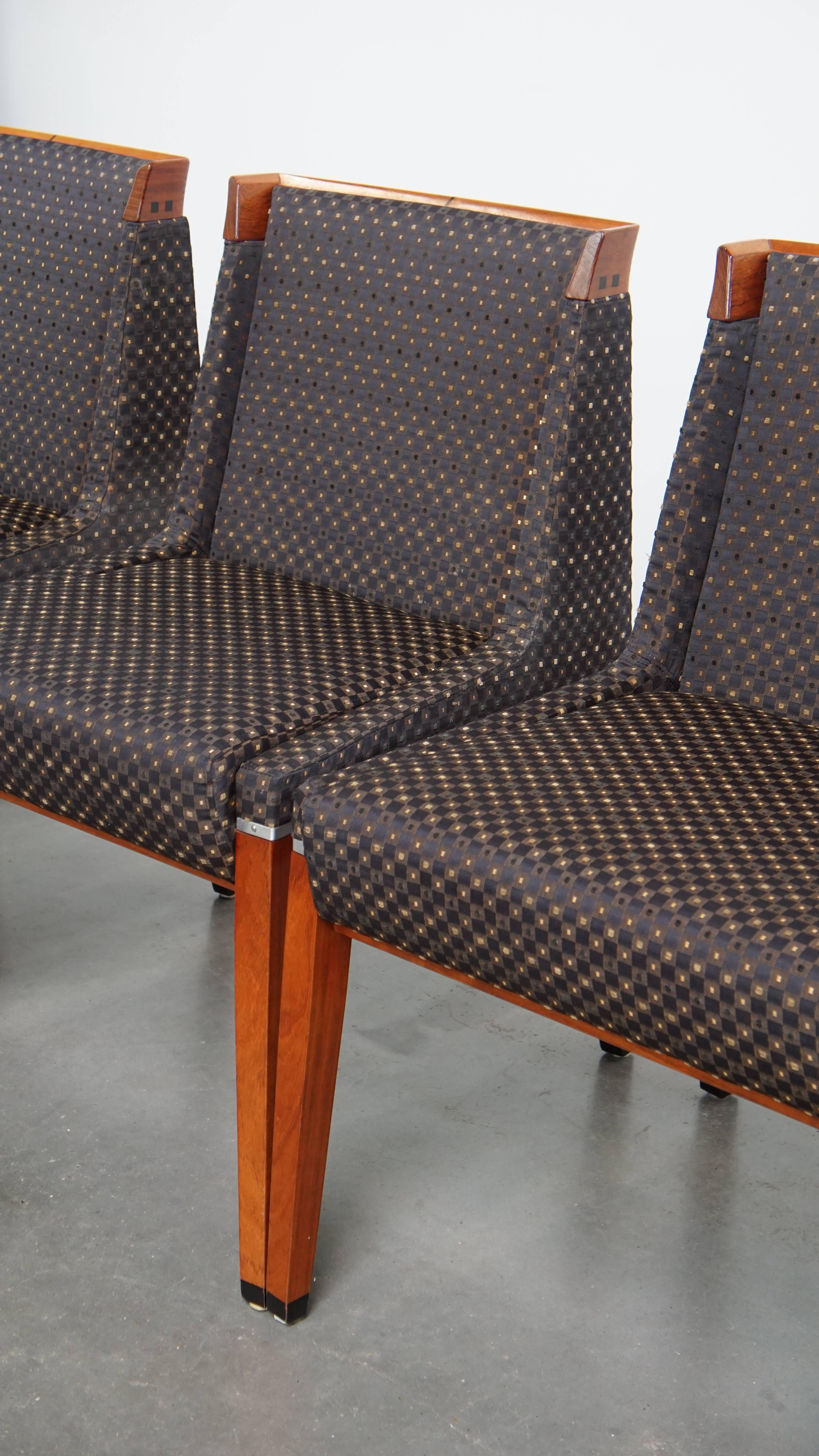 Ensemble de 4 chaises de salle à manger Art Déco en vente 3