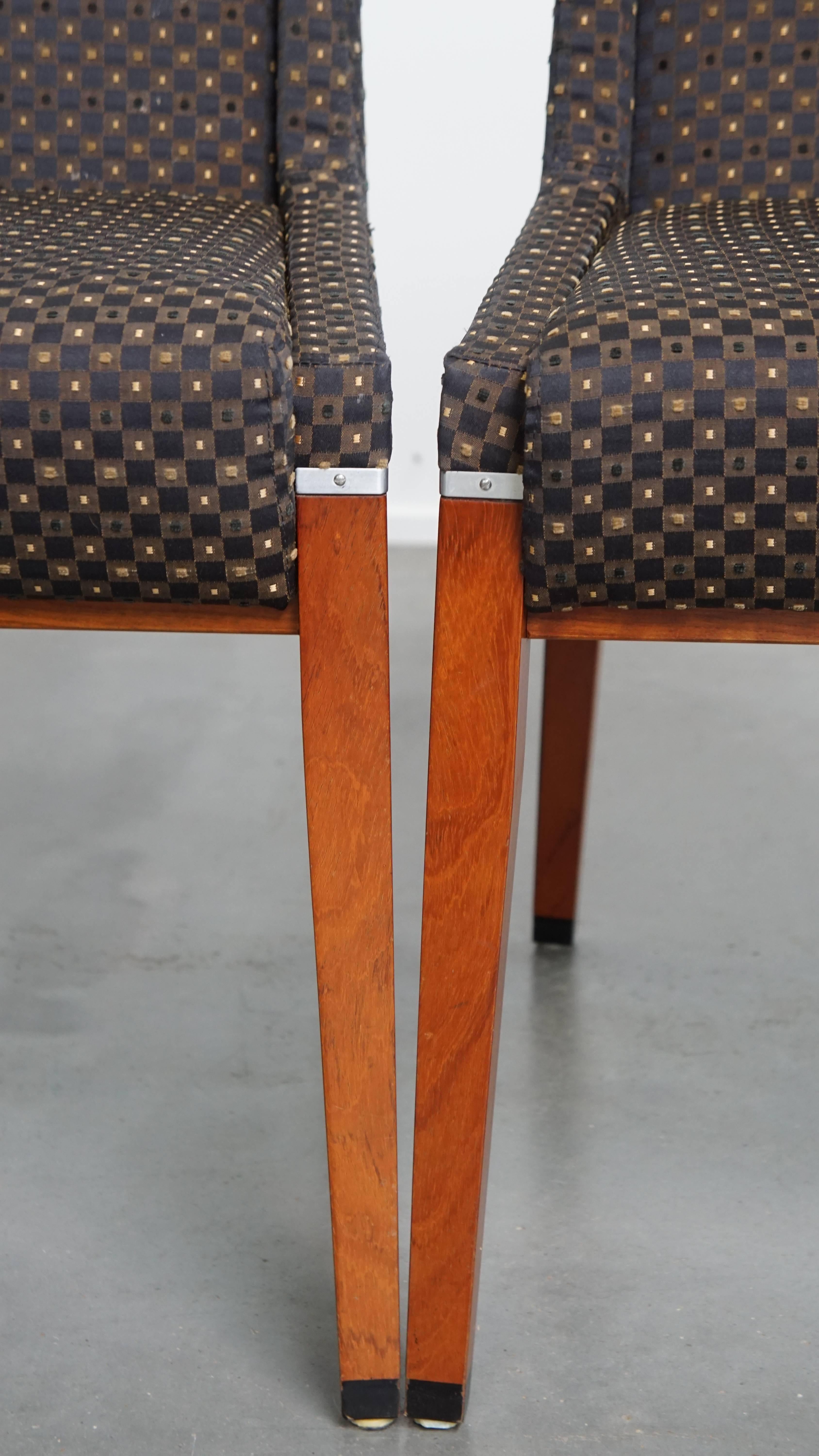 Ensemble de 4 chaises de salle à manger Art Déco en vente 4
