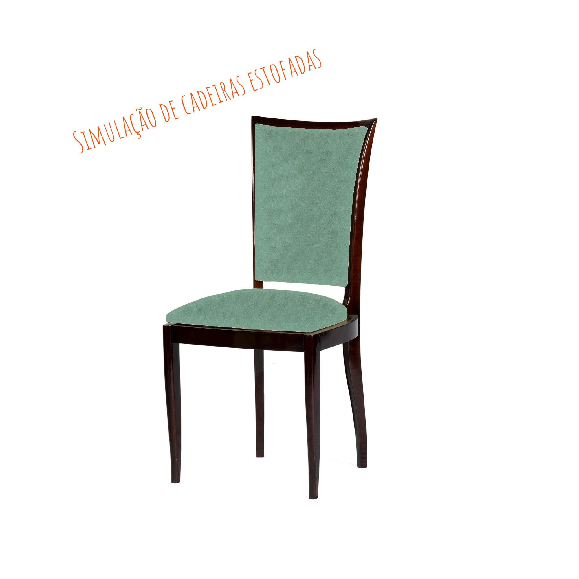 Set di 4 sedie da pranzo Art Deco, Francia, 20° secolo, sfoderate in vendita 9