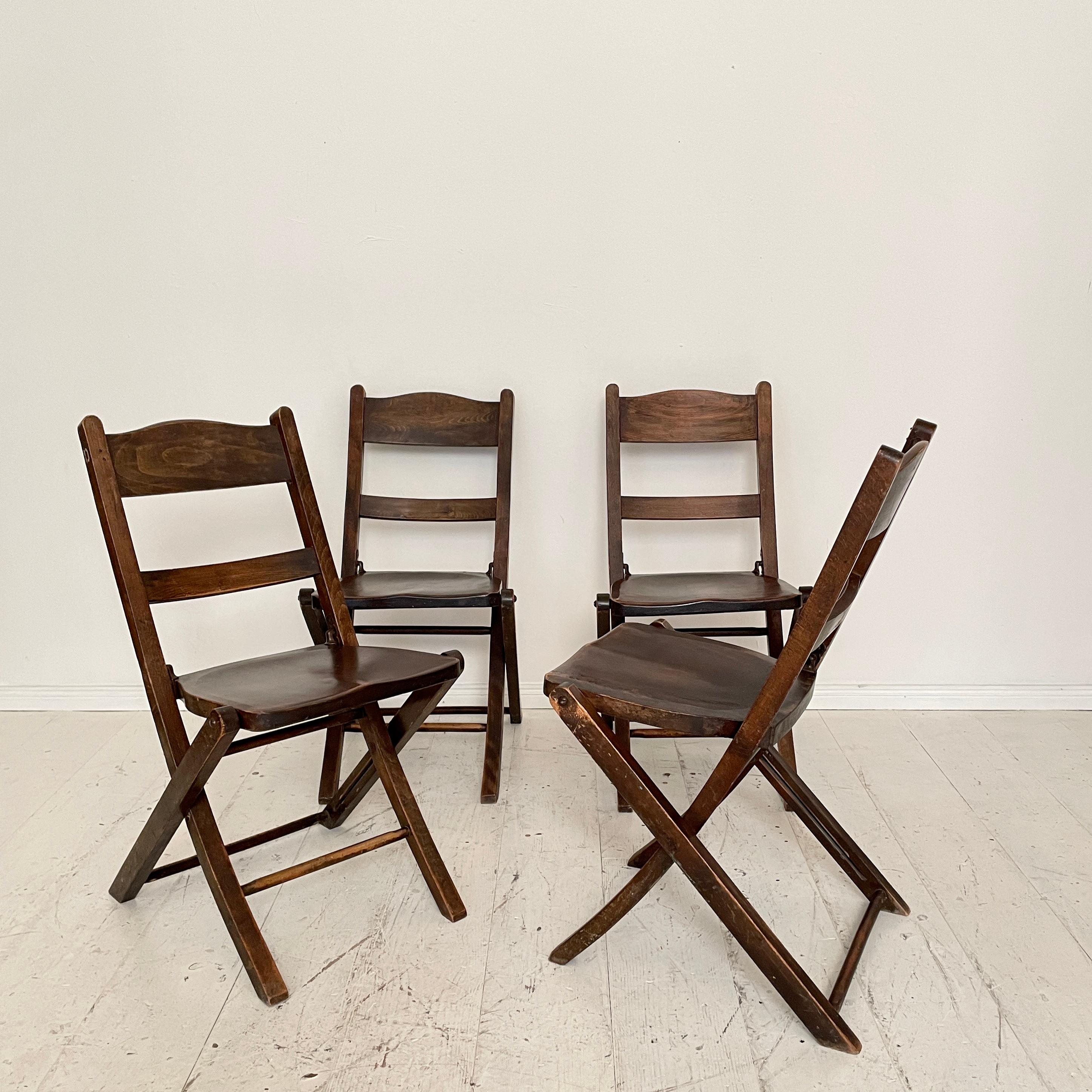 wooden folding chairs set of 4