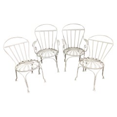 Ensemble de 4 chaises Art Déco Francois Carre French Sunburst