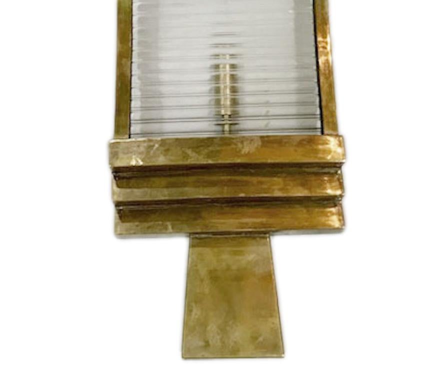 Set of Art Deco Style Glass-Rod Sconces, Sold in Pairs In Good Condition For Sale In New York, NY