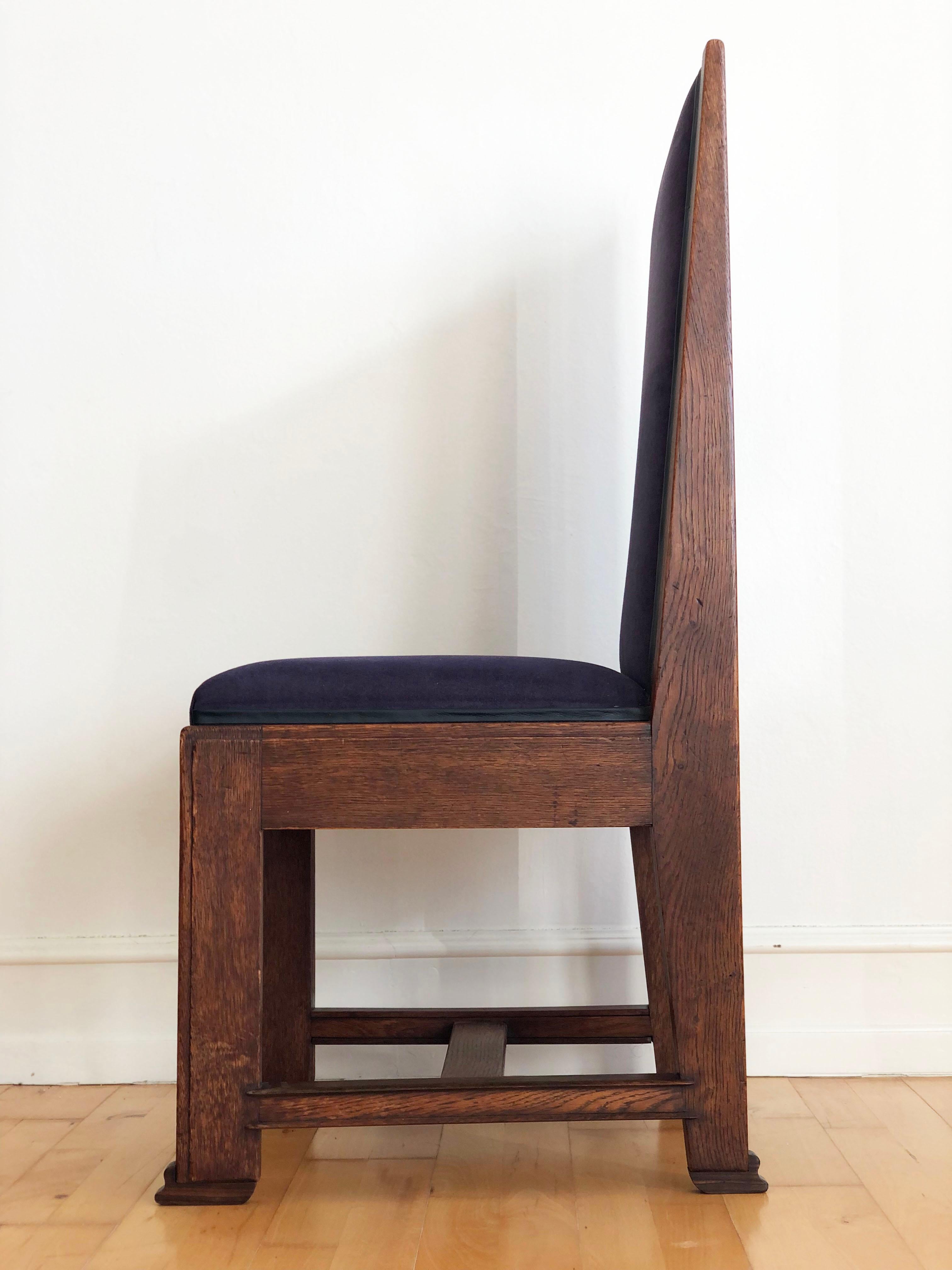 Ensemble de 4 chaises de salle à manger Art Déco Haagse School Frits Spanjaard 1930s en vente 4