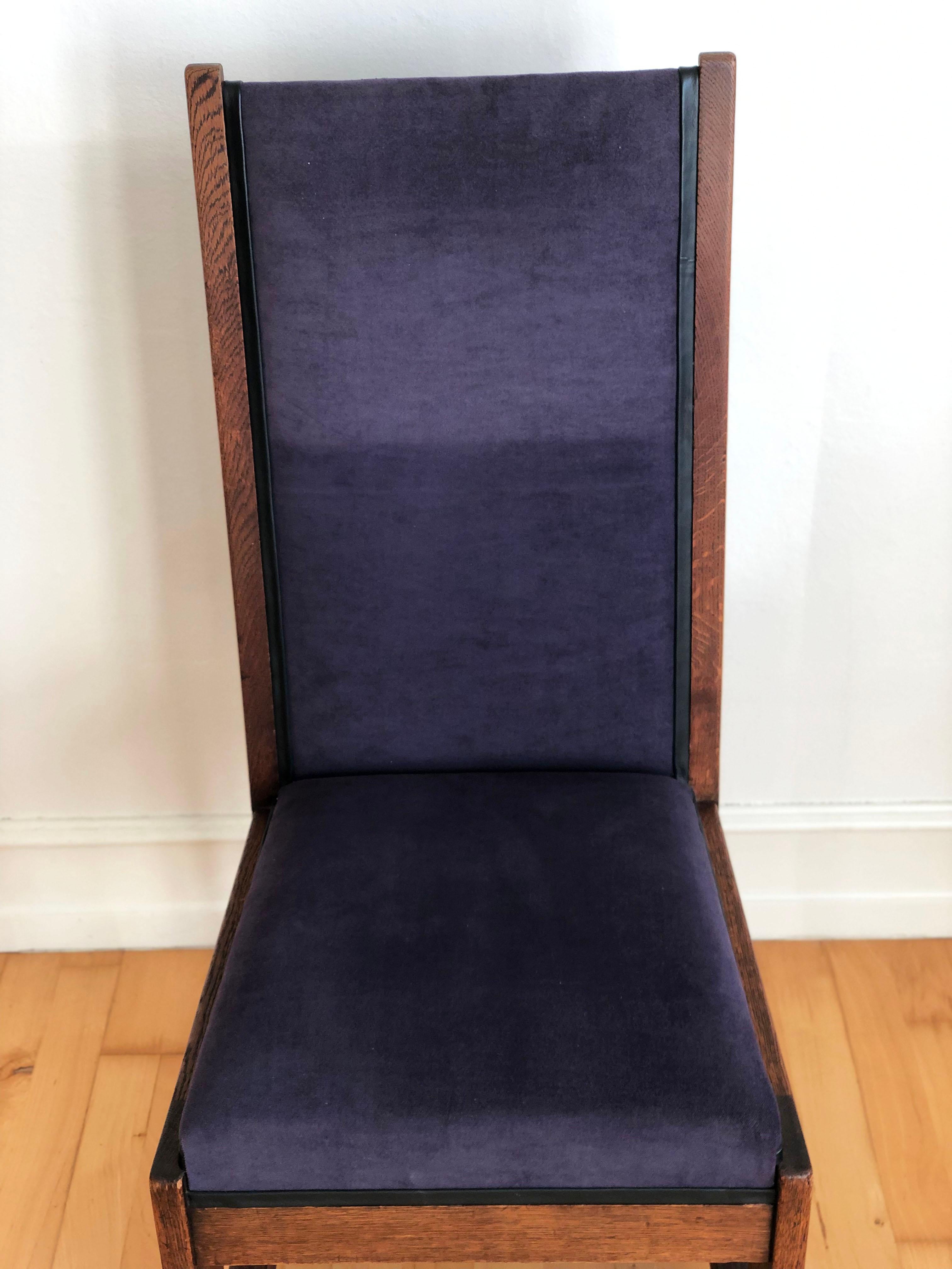 Ensemble de 4 chaises de salle à manger Art Déco Haagse School Frits Spanjaard 1930s en vente 7