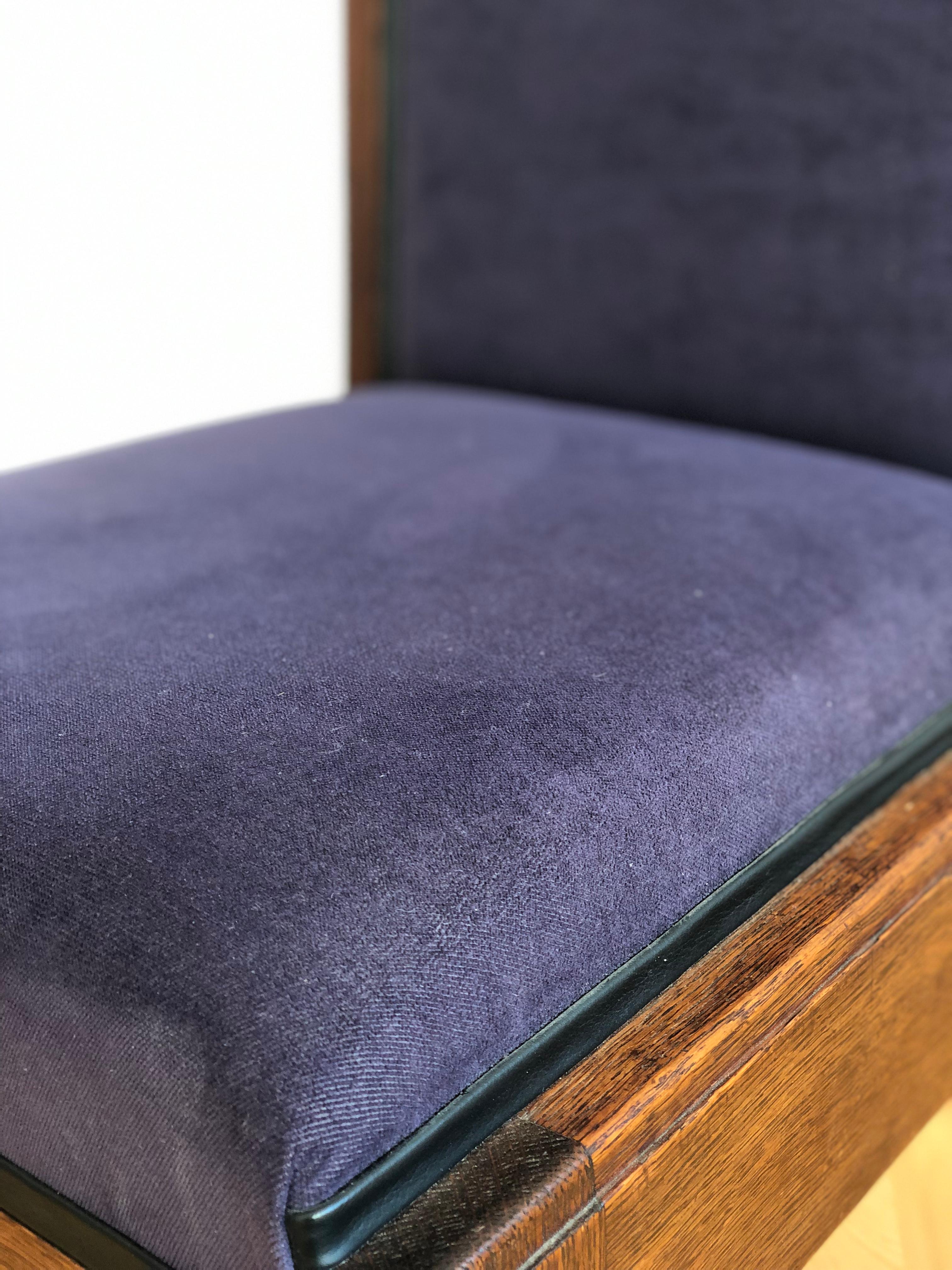 Ensemble de 4 chaises de salle à manger Art Déco Haagse School Frits Spanjaard 1930s en vente 8