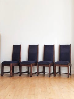 Set of 4 Art Deco Haagse School Dining Chair Frits Spanjaard 1930s