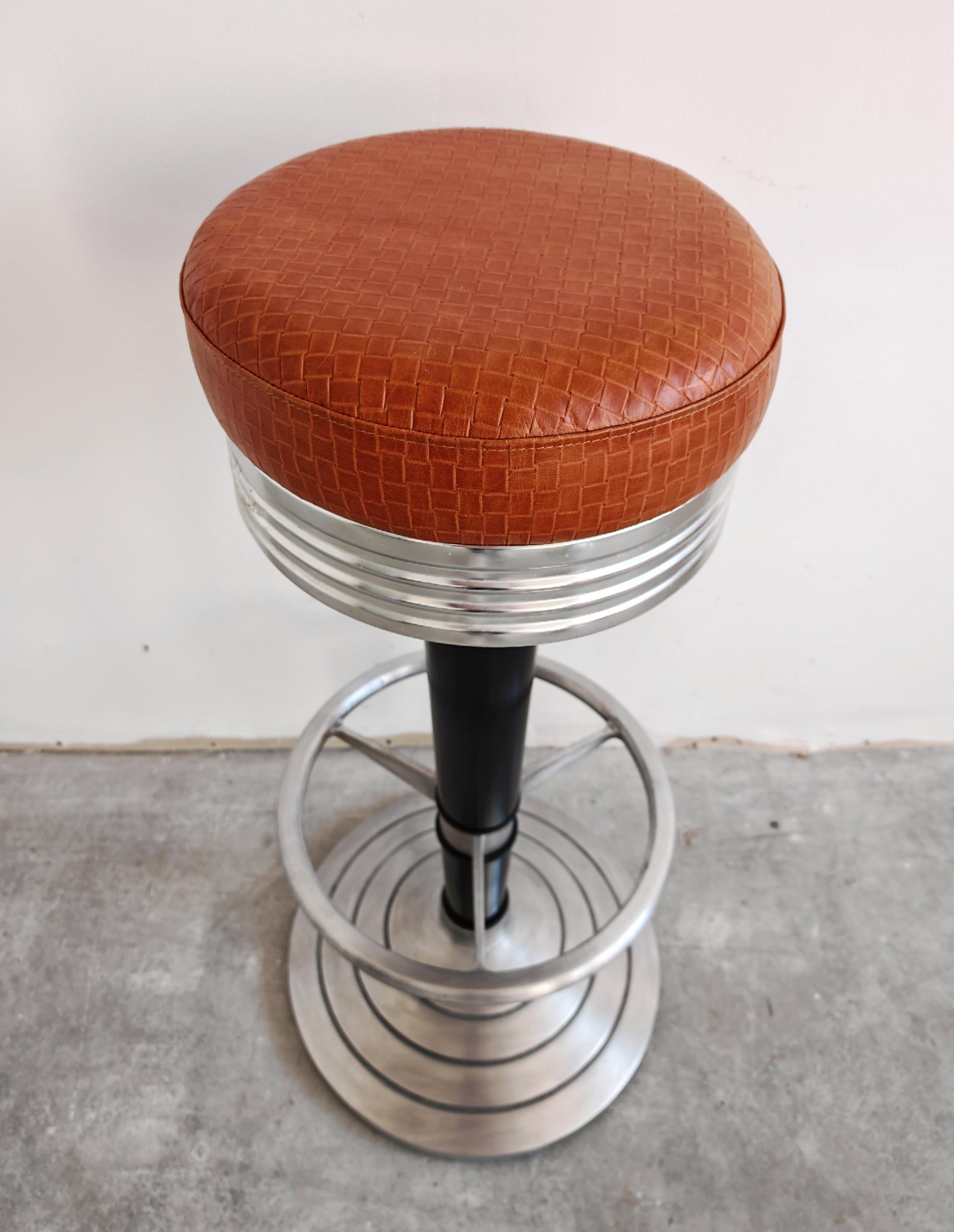 Set di 4 sgabelli da bar di ispirazione Art Deco di GO-IN Design Monaco, Germania anni '80 in vendita 1