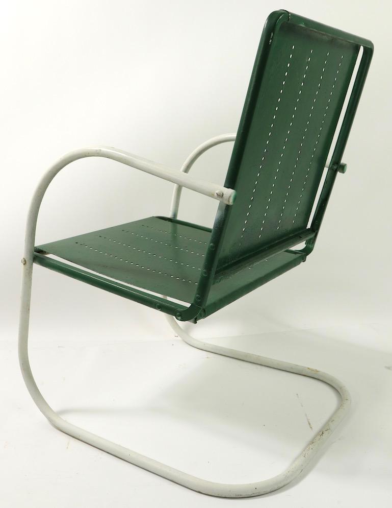 Set of 4 Art Deco Patio Garden Lawn Chairs 2