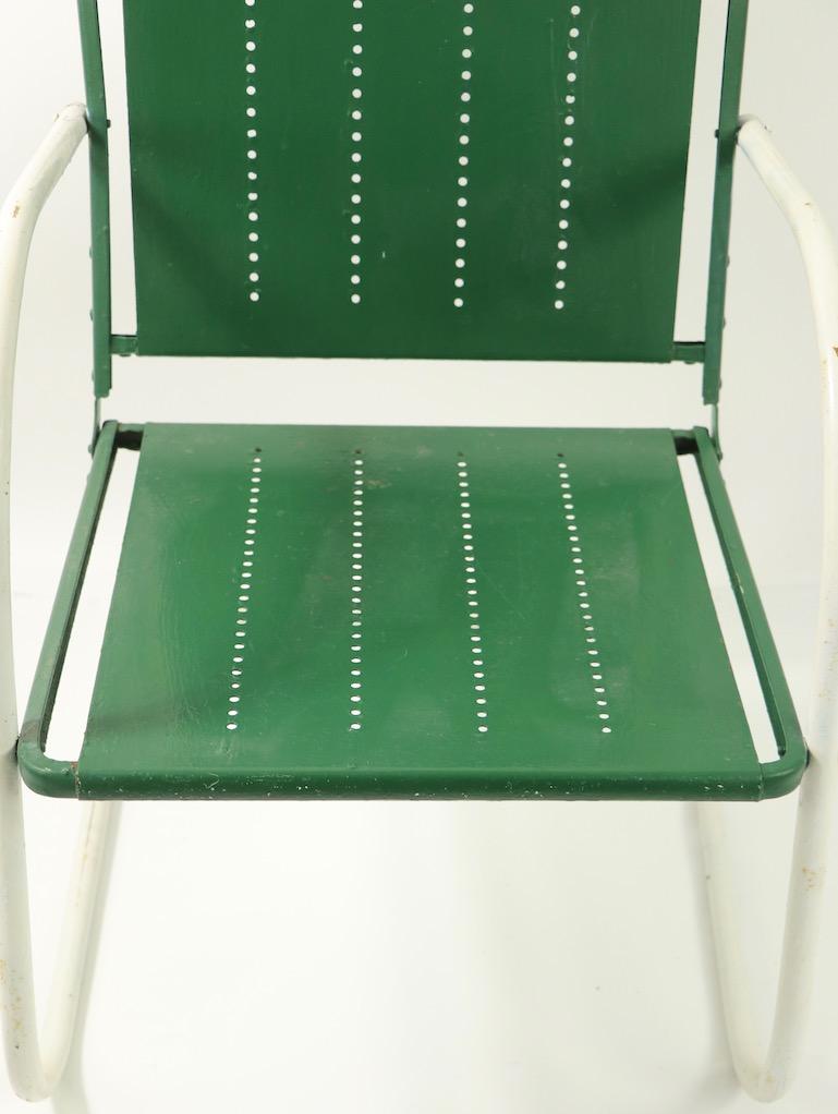 American Set of 4 Art Deco Patio Garden Lawn Chairs