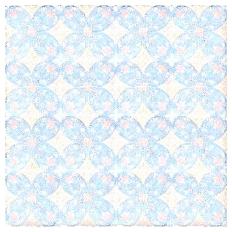 Set of 4 Art Deco Pink Blue Yellow Glazed Tiles by Le Glaive, 1930 For Sale