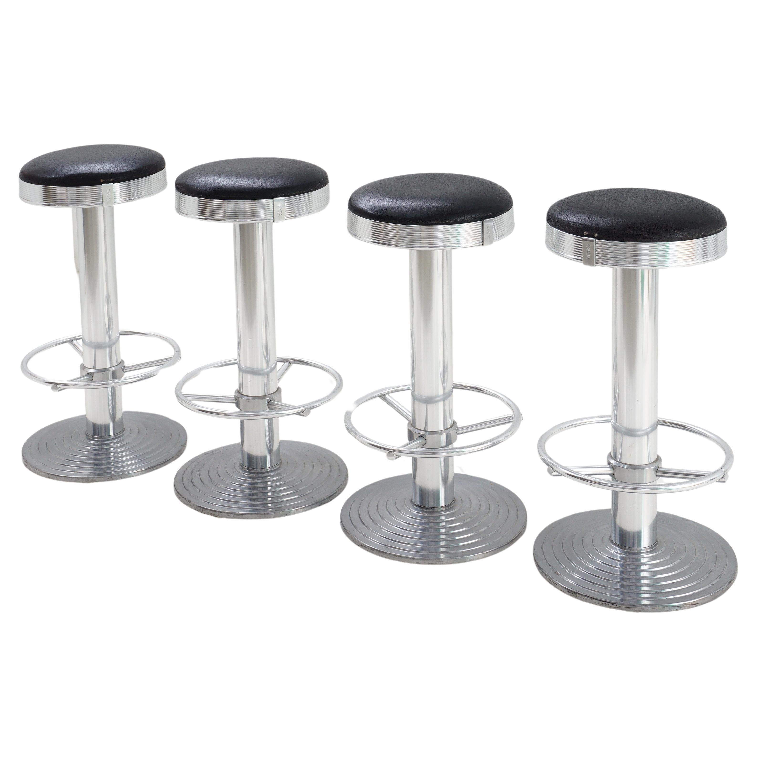 Set of 4 Art Deco Stools, 1970s For Sale