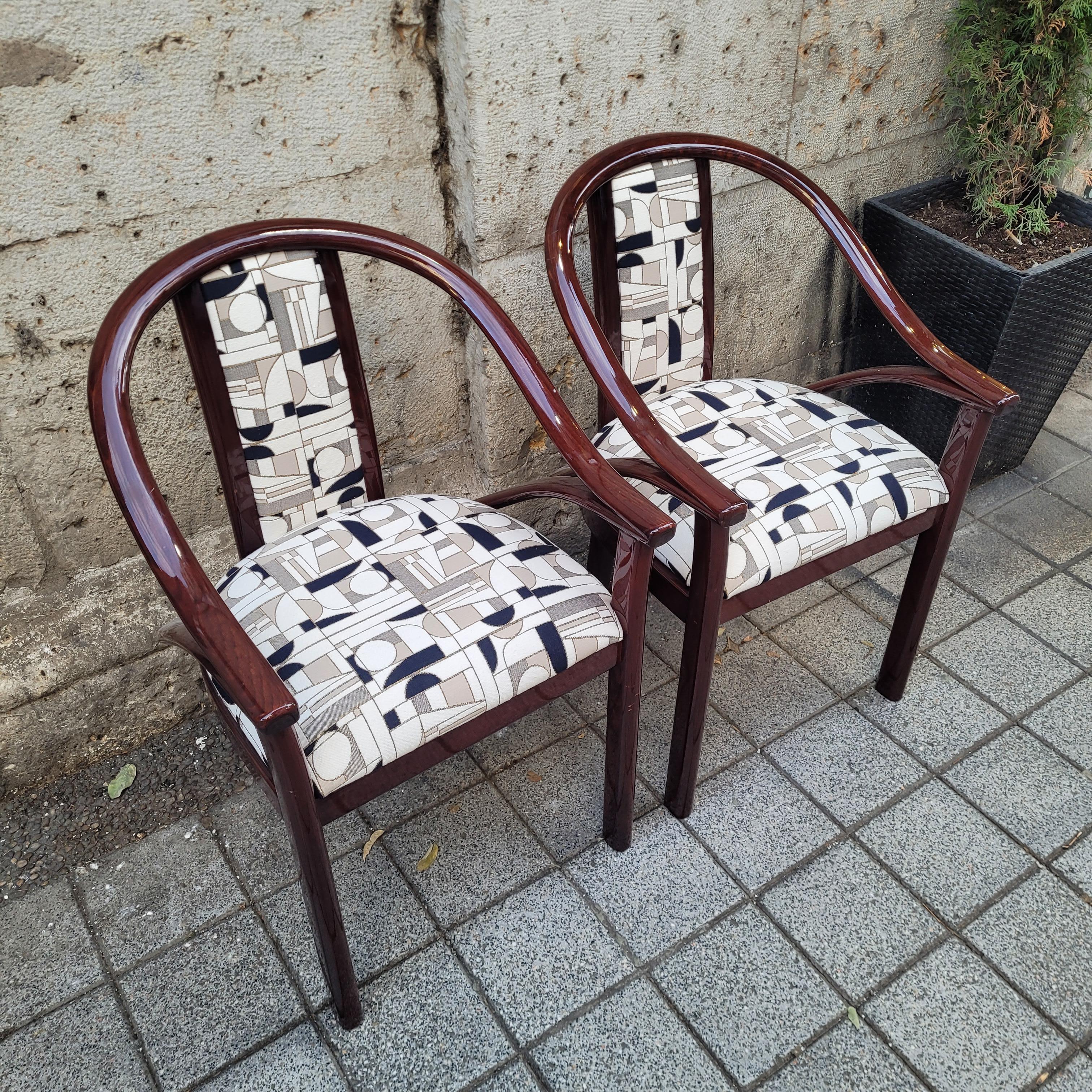 Ensemble de 4 chaises de style Art Déco tapissées 