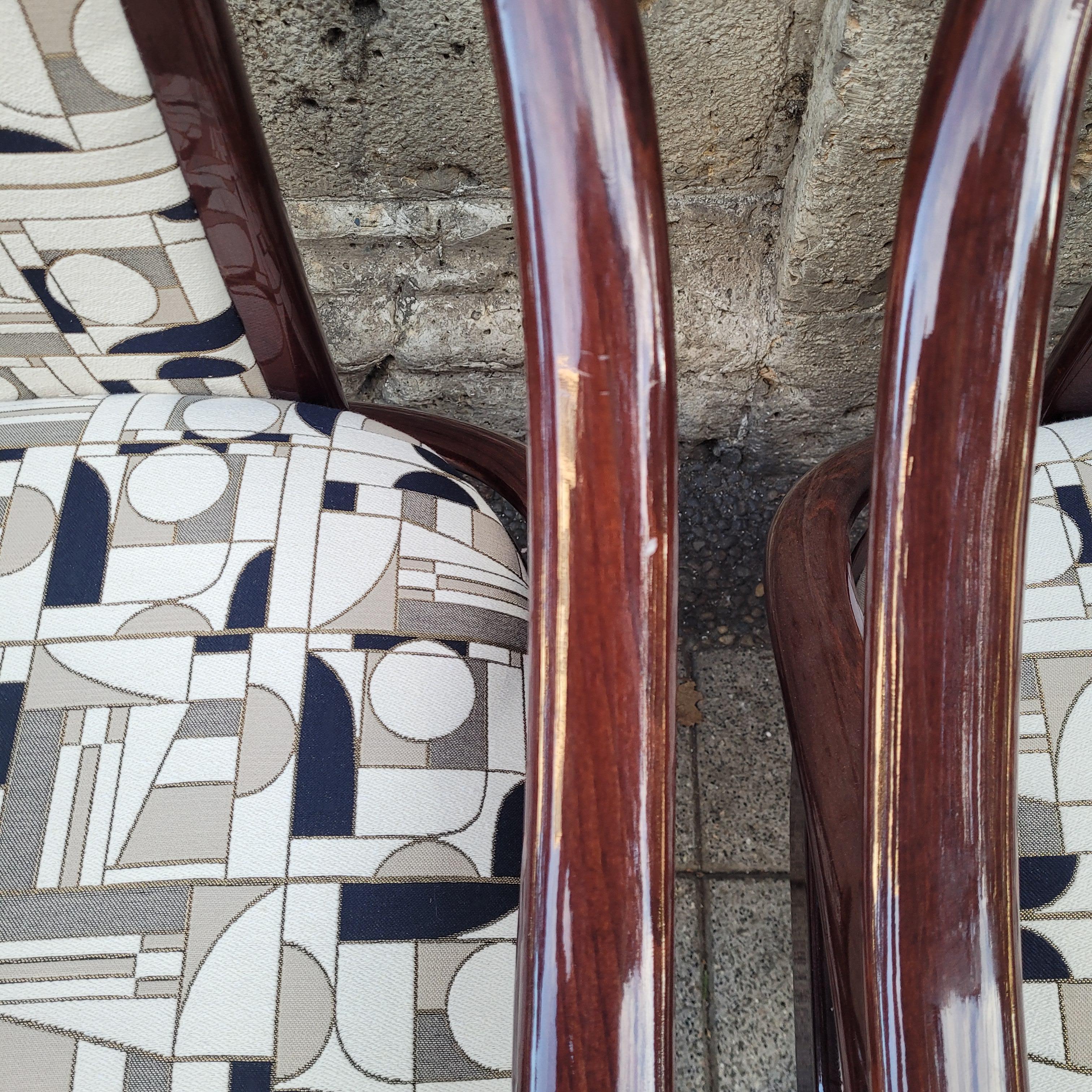 Ensemble de 4 chaises de style Art Déco tapissées 