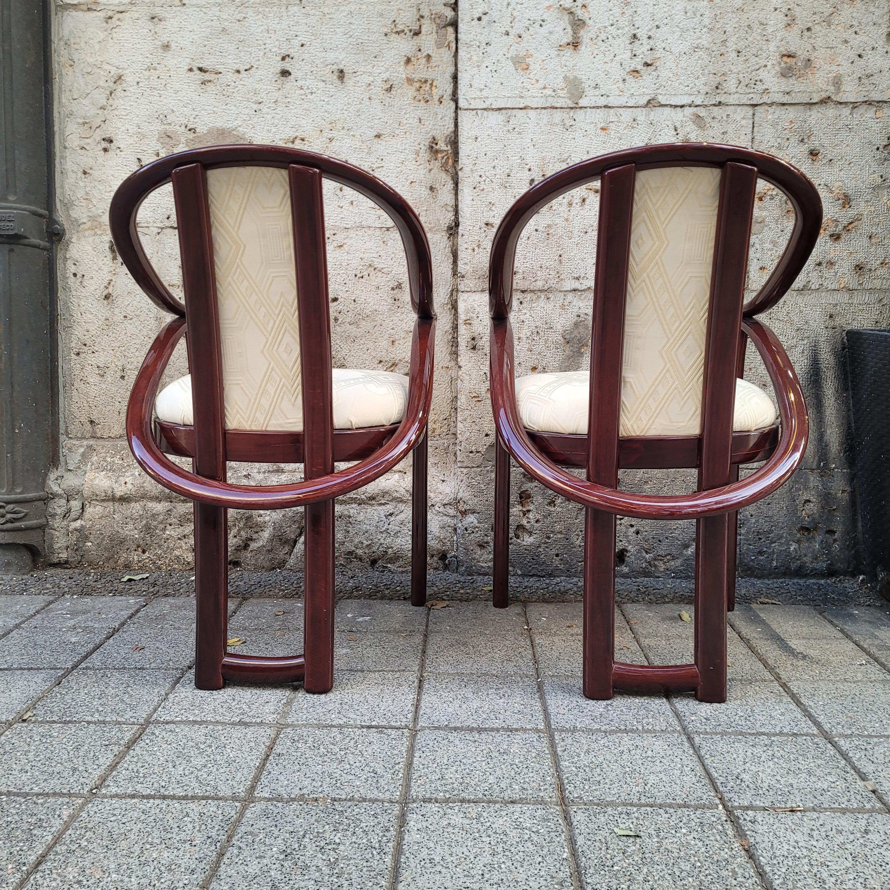 Ensemble de 4 chaises de style Art Déco tapissées 