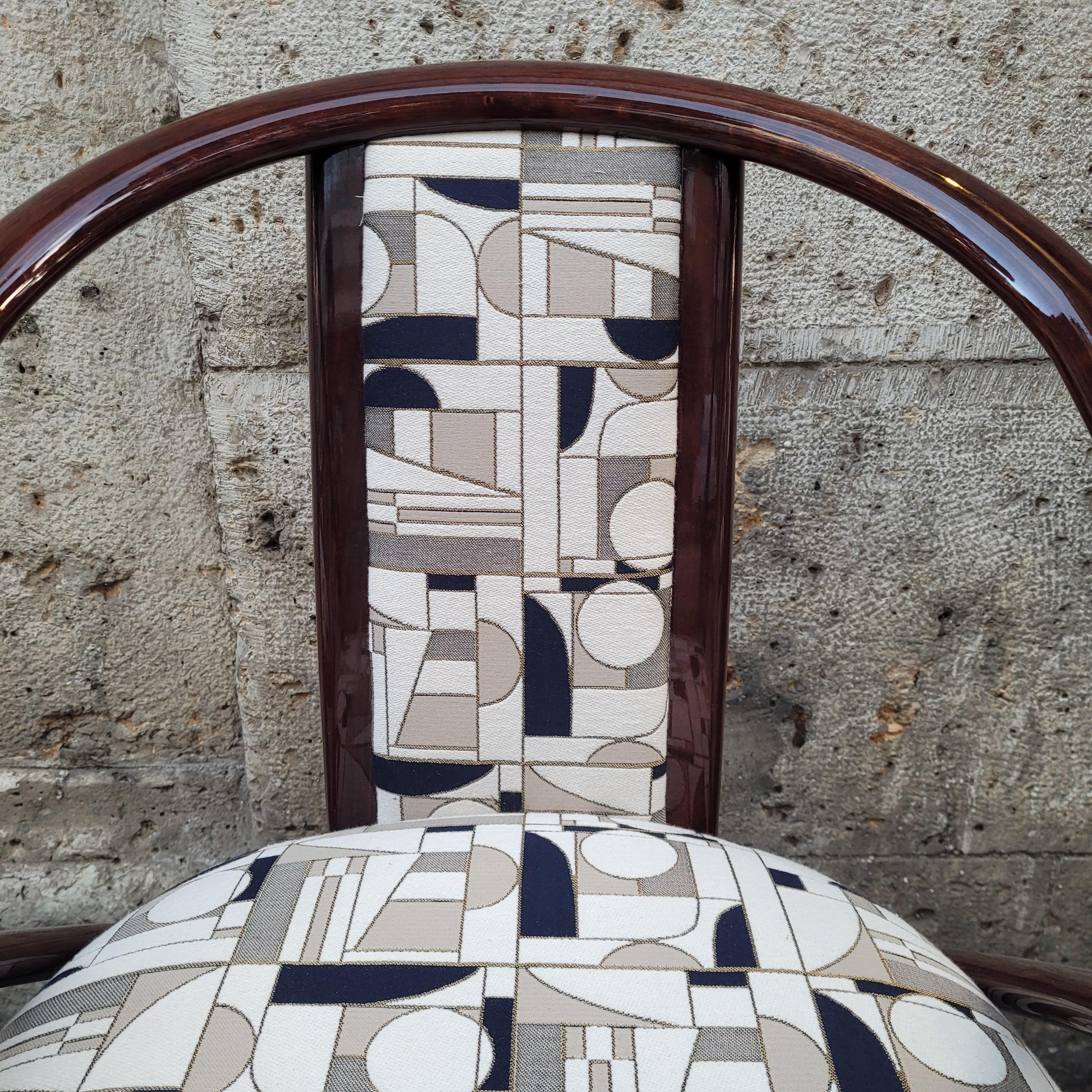 Ensemble de 4 chaises de style Art Déco tapissées 