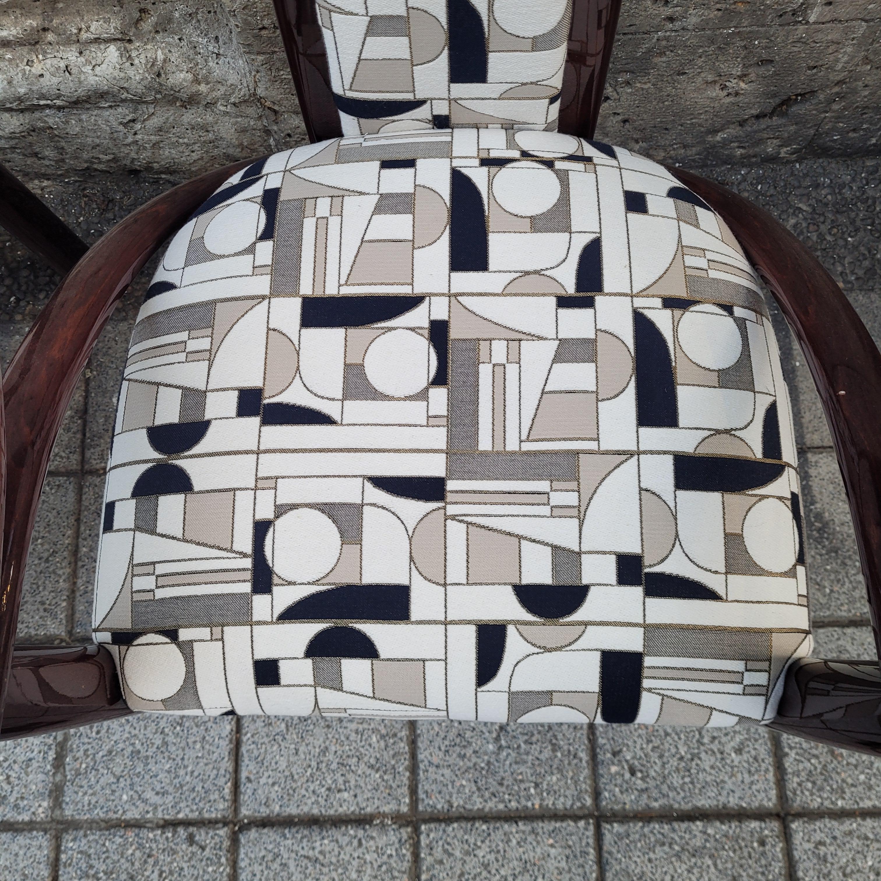 Ensemble de 4 chaises de style Art Déco tapissées 