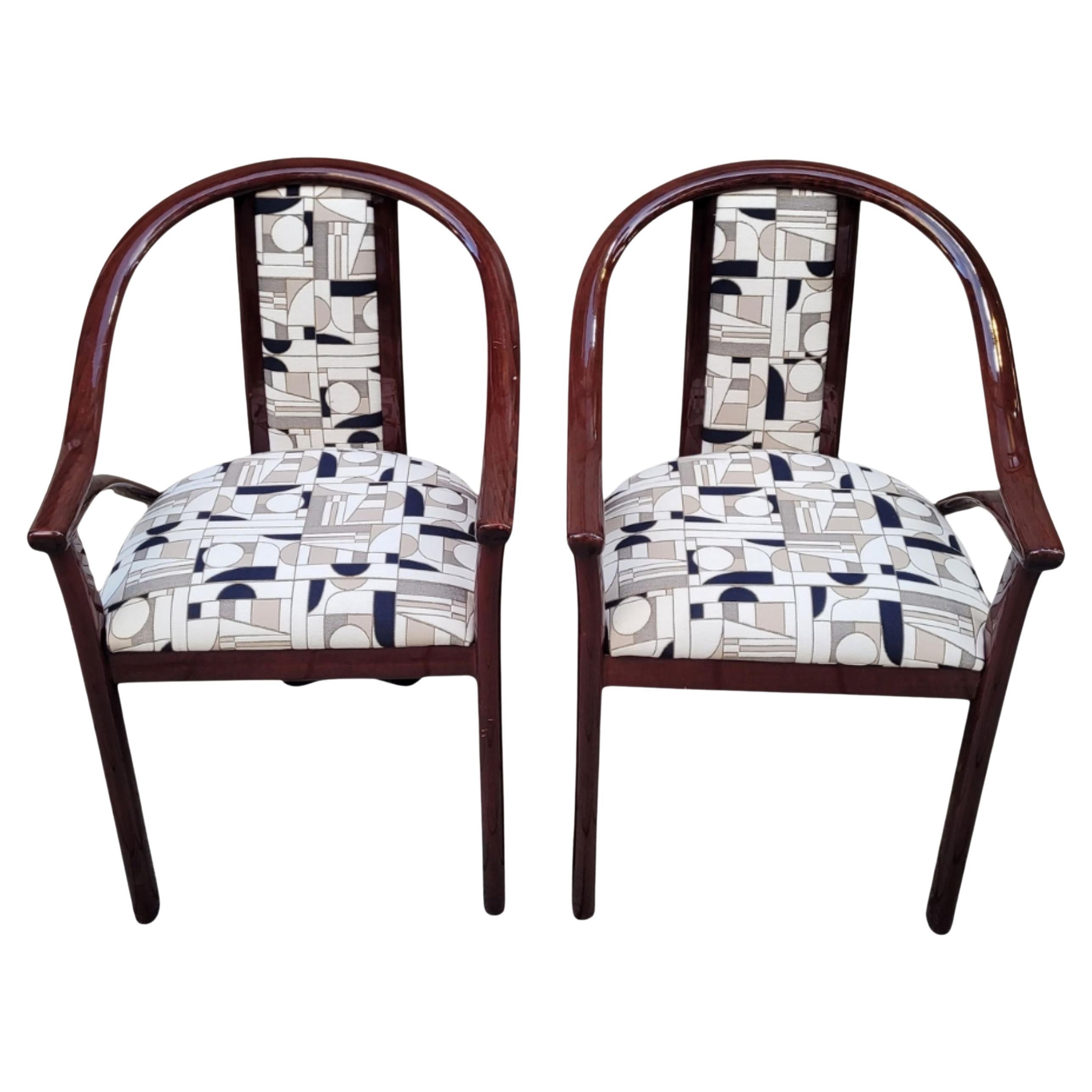 Ensemble de 4 chaises de style Art Déco tapissées "Euphoria Cubista", Misia Paris, 70
s en vente