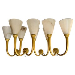 Set of 4 Art Deco Wall Lights Attributed to Genet and Michon