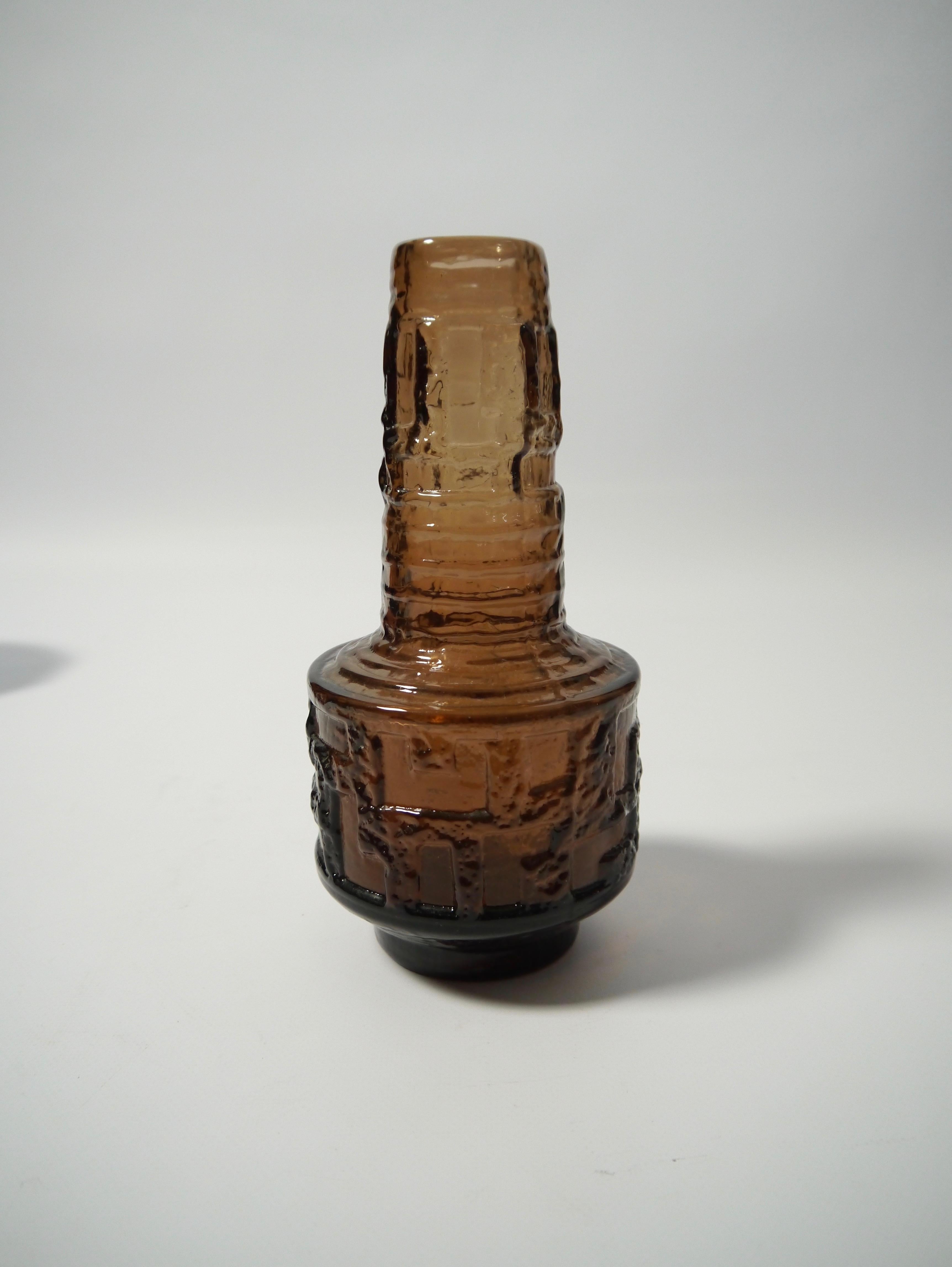 Mid-Century moderno Set di 4 vasi in vetro artistico di Göte Augustsson per Ruda, Svezia 1960 in vendita