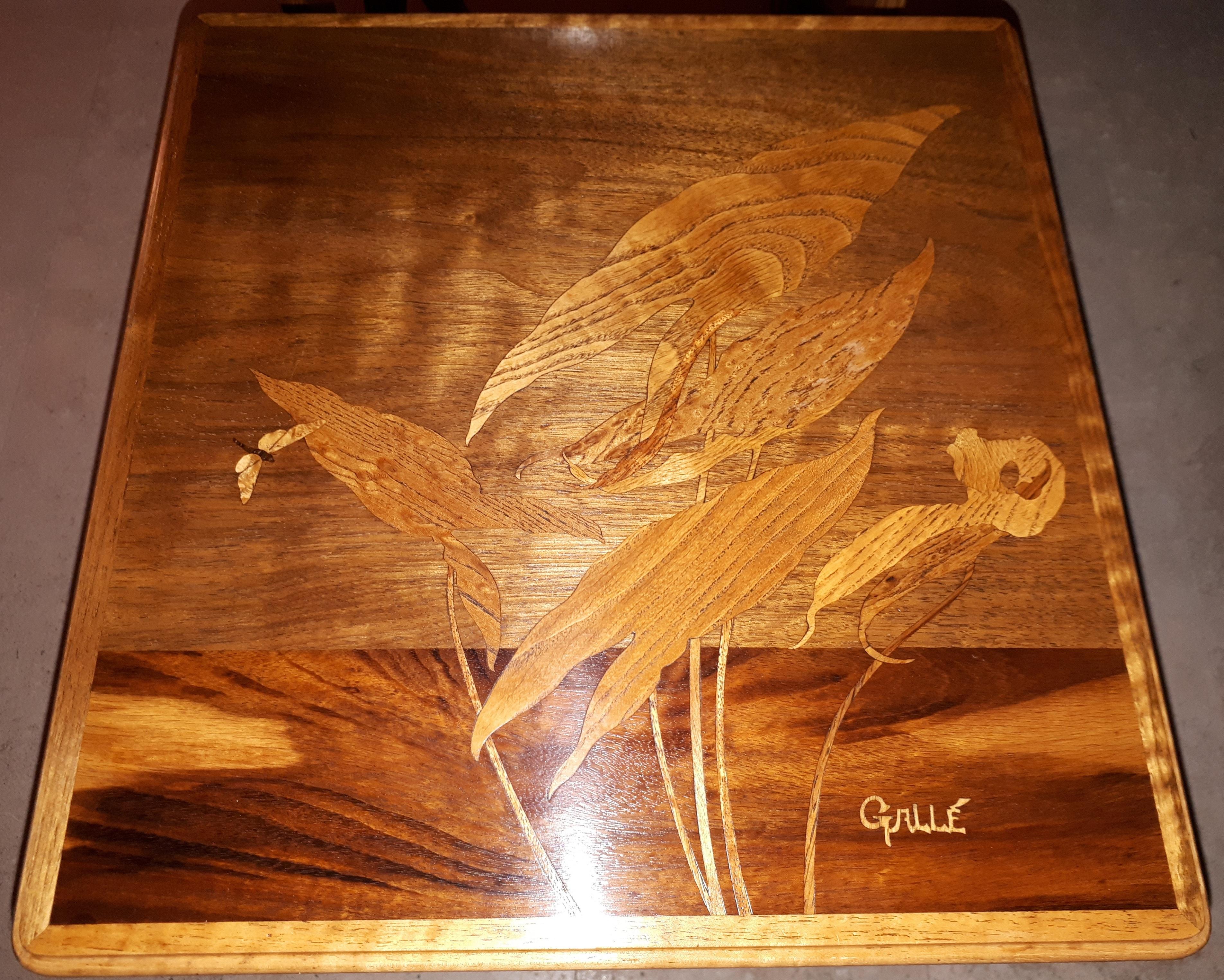 Satz von 4 Art Nouveau Gallé Libelle Nesting Tables im Zustand „Gut“ im Angebot in Saverne, Grand Est