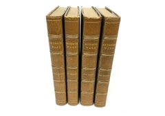 Set Of 4 Artemus Ward Antique Leatherbound Books