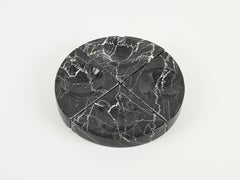 Set of 4 Ashtrays in Black Marble, attributed t Angelo Mangiarotti, Italy, 1970s