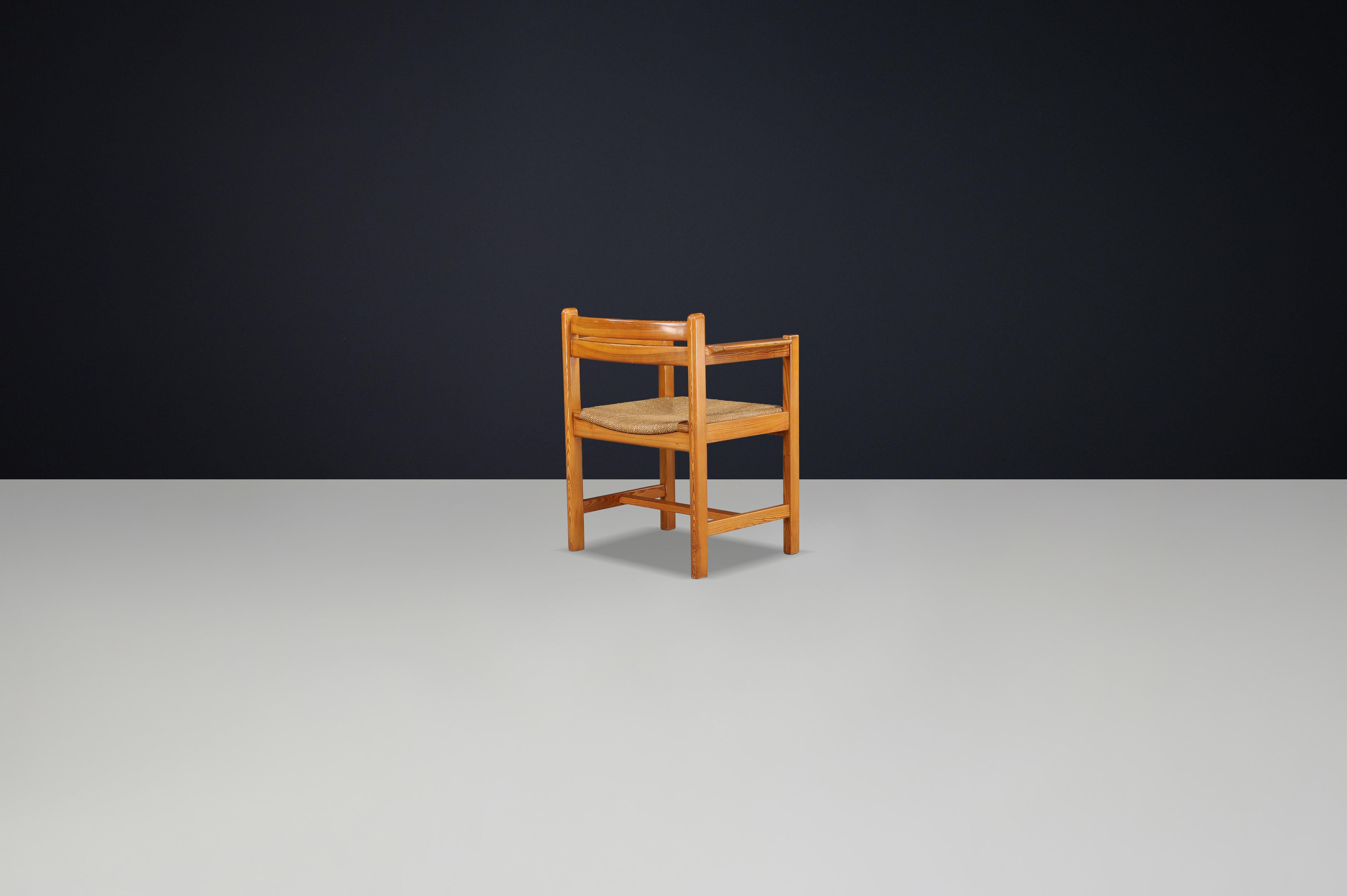 Corde Ensemble de 4 fauteuils Asserbo par Børge Mogensen pour Karl Andersson & Söner, années 1960 en vente