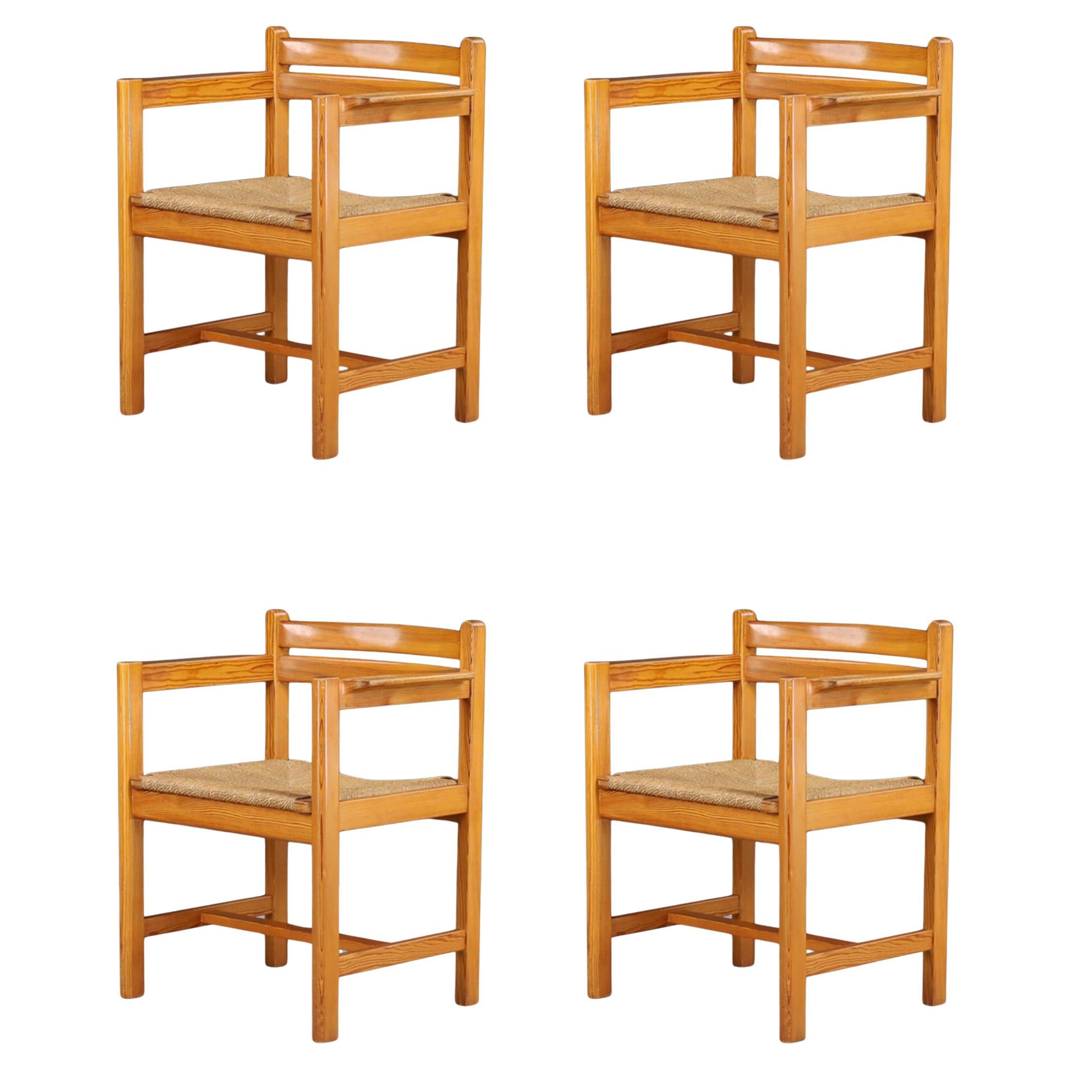 Ensemble de 4 fauteuils Asserbo par Børge Mogensen pour Karl Andersson & Söner, années 1960 en vente