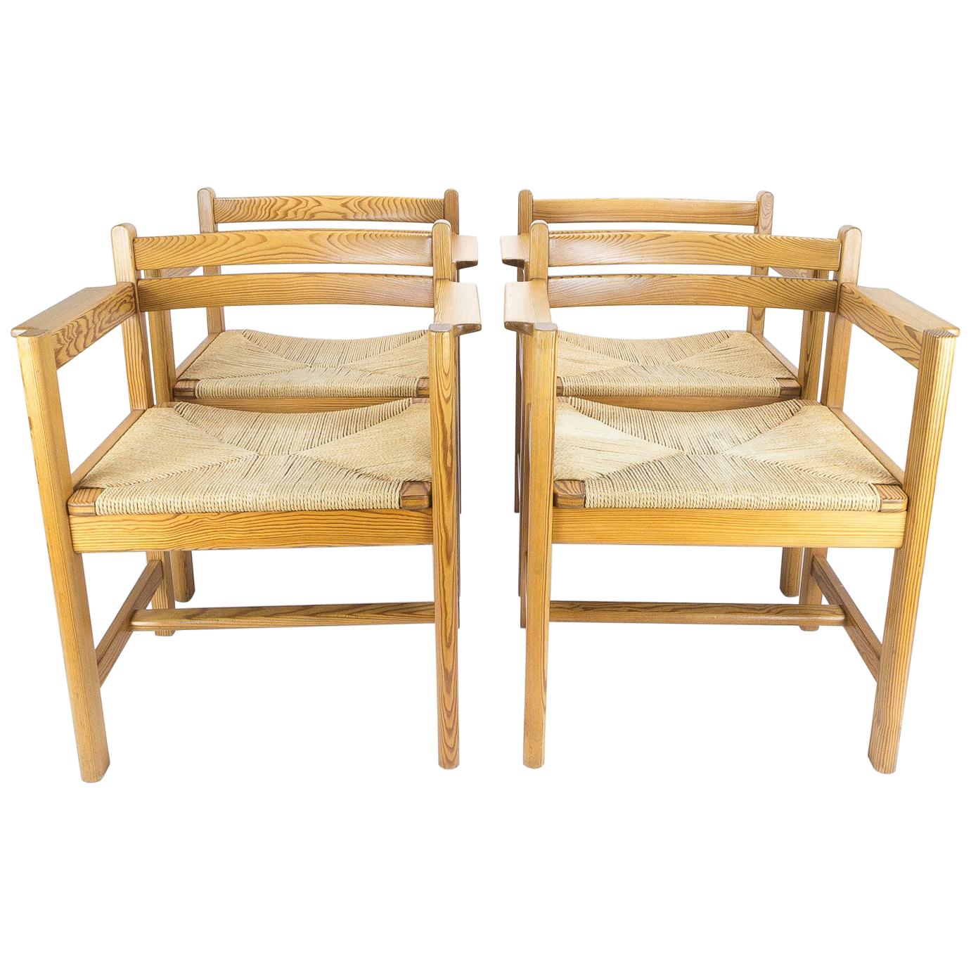 Set of 4 Asserbo Dining Chairs by Børge Mogensen For Sale