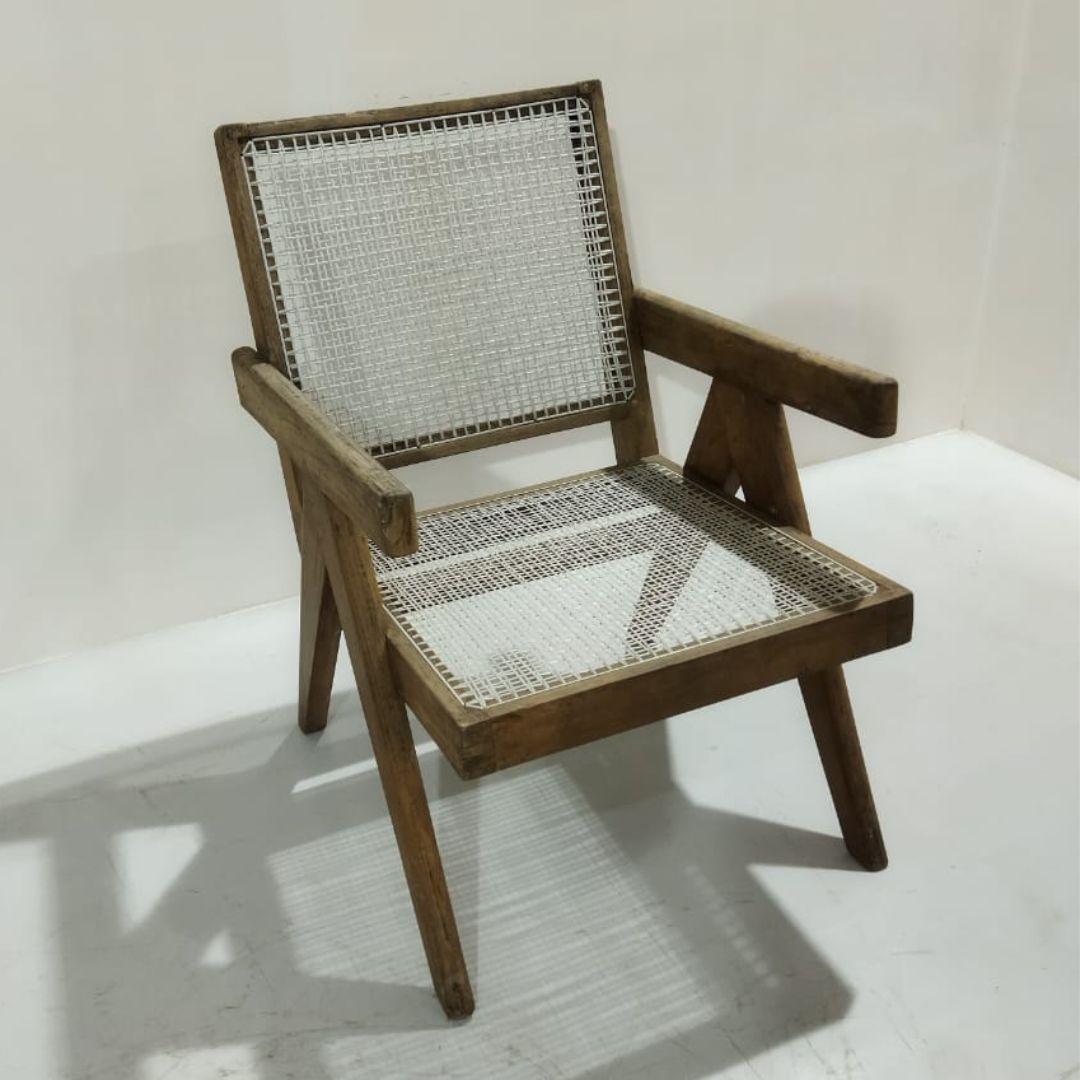 Set di 4 autentiche sedie Pierre Jeanneret PJ-SI-29-A, Made in Chandigarh in vendita 5