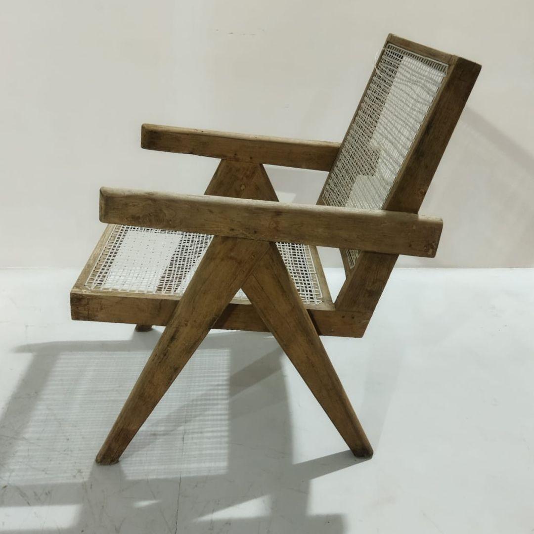 Indiano Set di 4 autentiche sedie Pierre Jeanneret PJ-SI-29-A, Made in Chandigarh in vendita